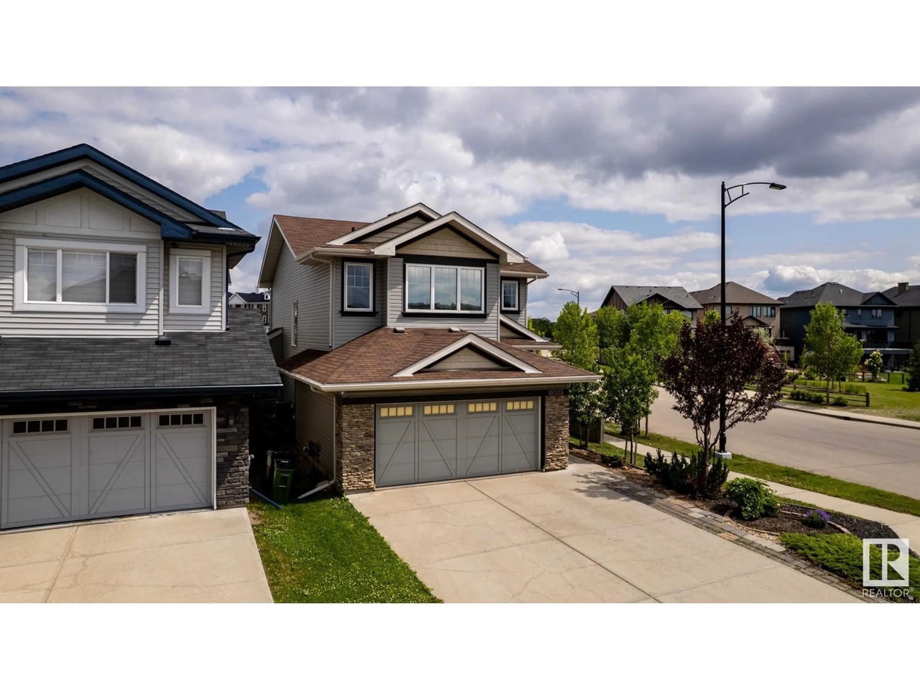 A pic from outside/outdoor area/front of a property/back of a property/a pic from drone, street for NW - 18003 77 ST, Edmonton Alberta T5Z0L1