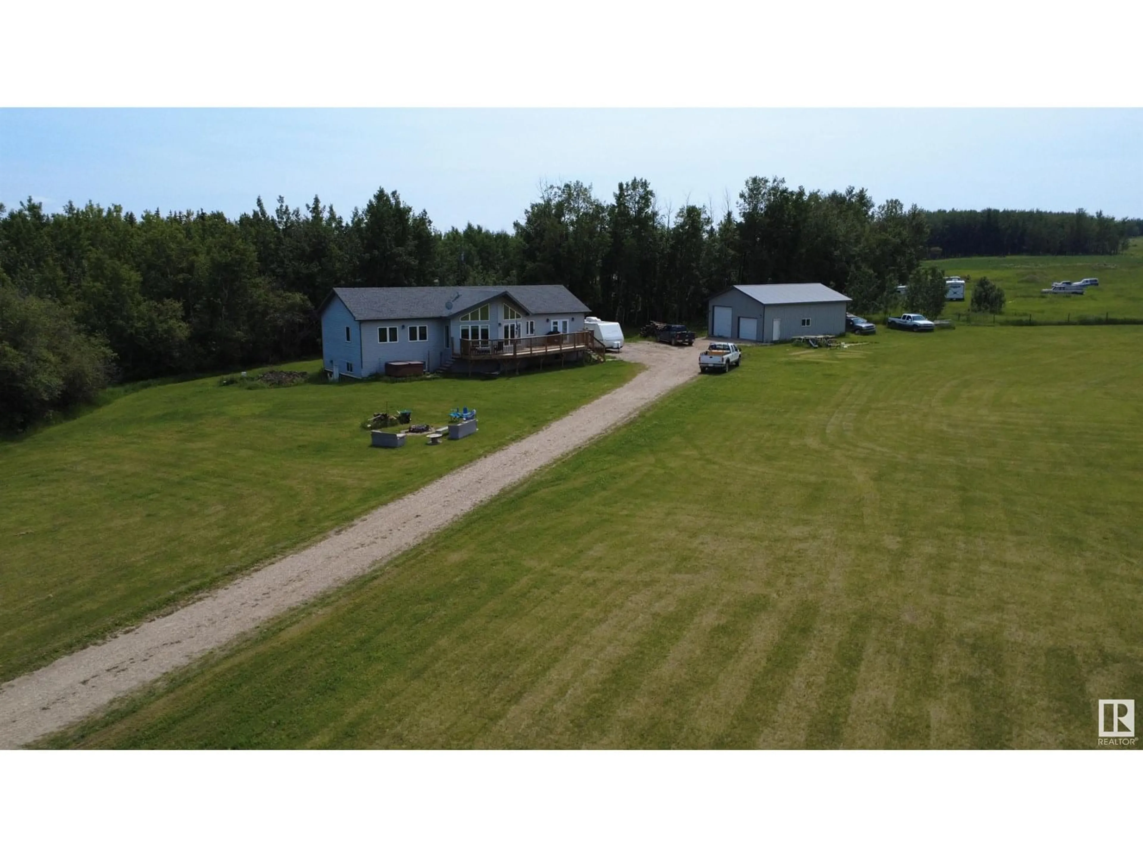 A pic from outside/outdoor area/front of a property/back of a property/a pic from drone, unknown for 50230B RGE ROAD 72, Rural Brazeau County Alberta T0E1Z0