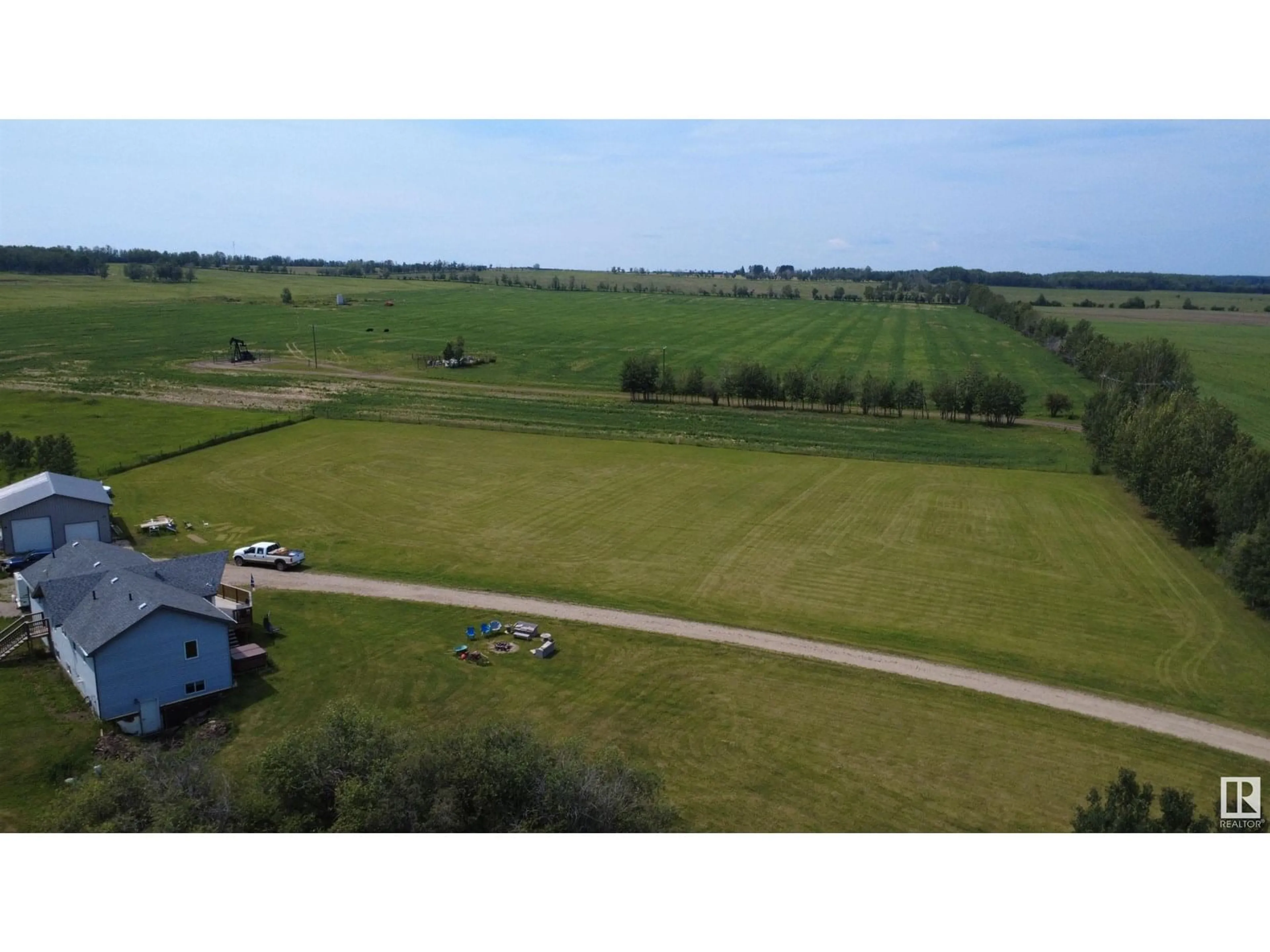 A pic from outside/outdoor area/front of a property/back of a property/a pic from drone, water/lake/river/ocean view for 50230B RGE ROAD 72, Rural Brazeau County Alberta T0E1Z0
