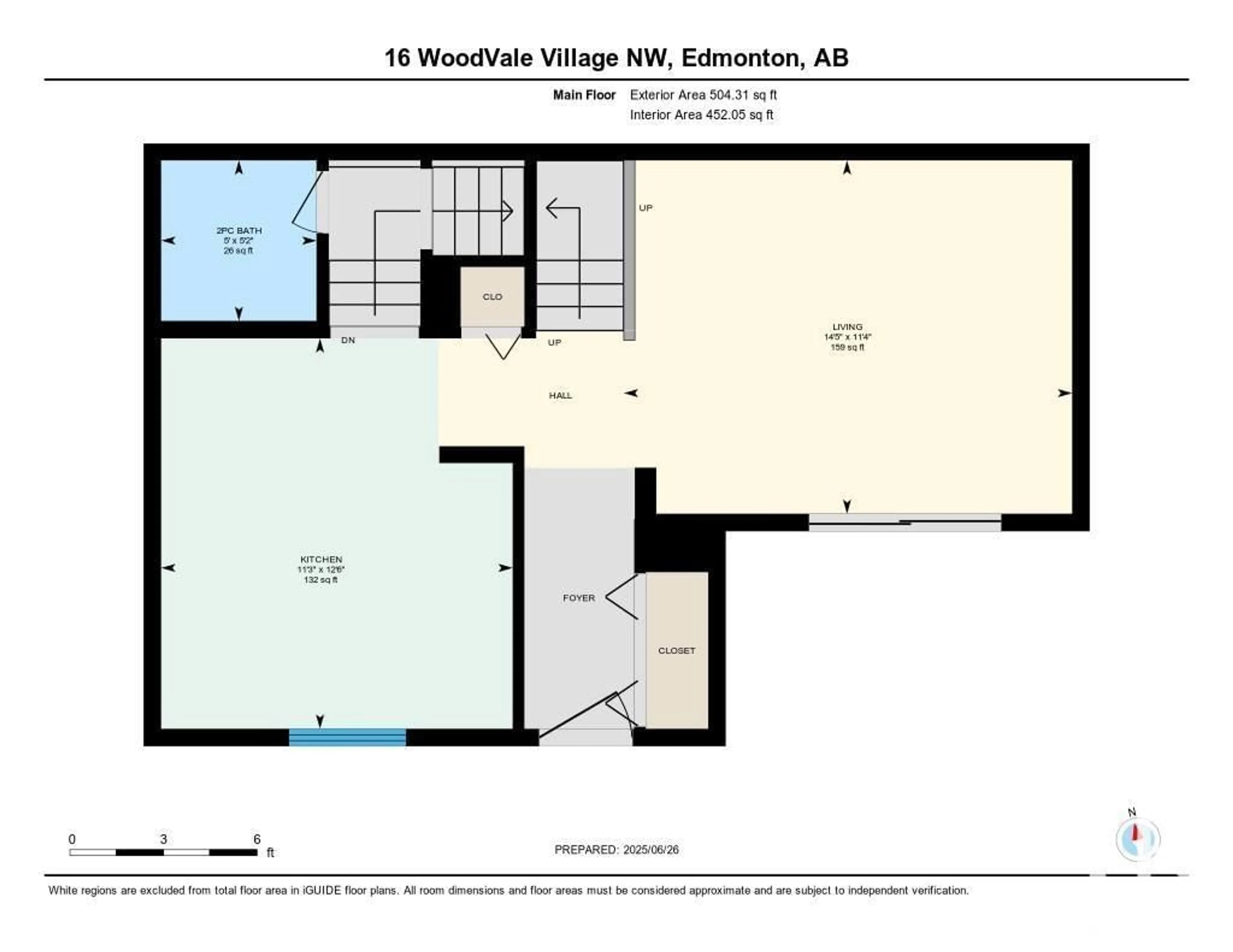 Floor plan for 16 WOODVALE VG, Edmonton Alberta T6L1W4