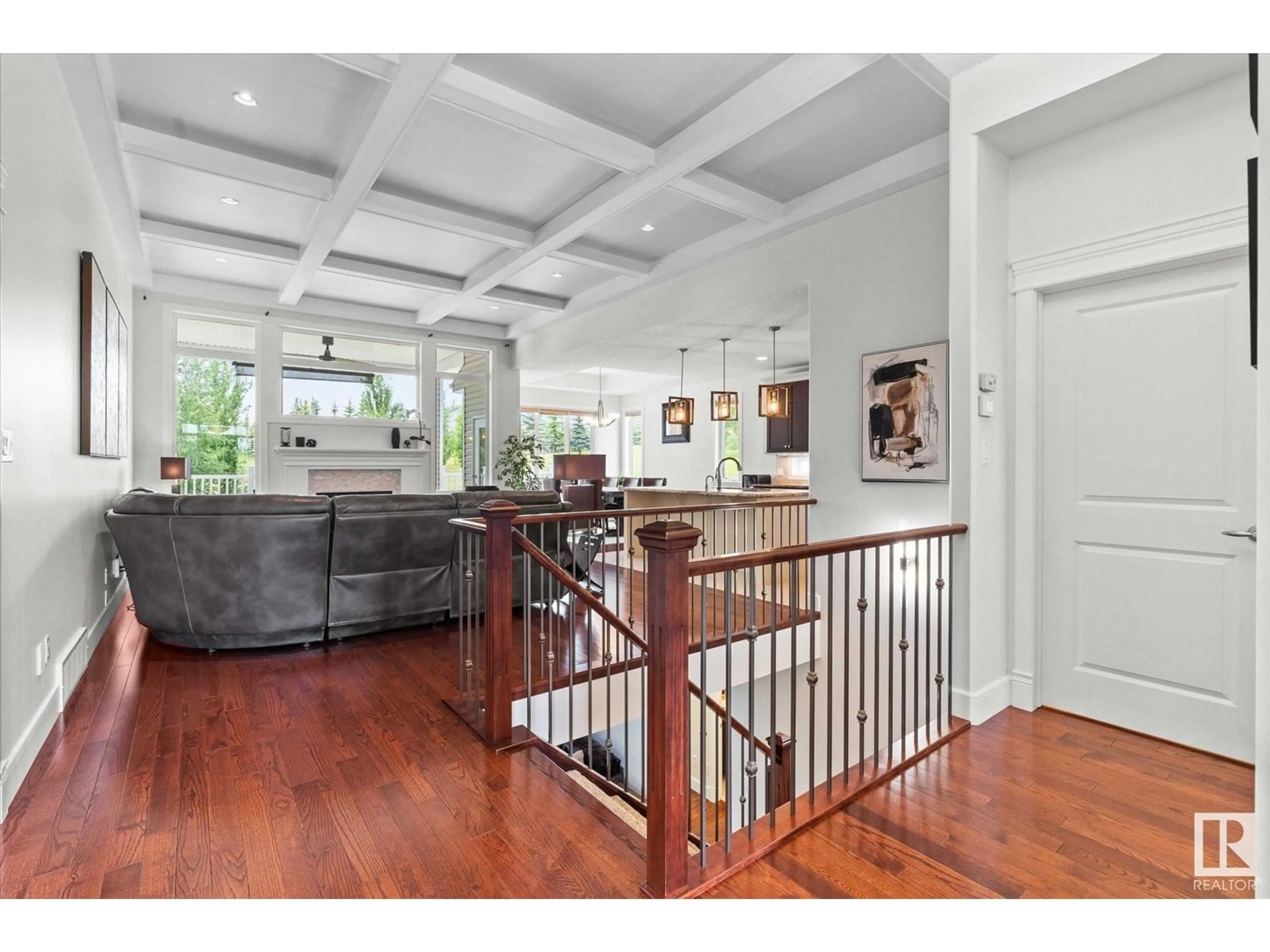 Open concept kitchen, wood/laminate floor for 12 53120 RGE ROAD 15, Rural Parkland County Alberta T7Y2E4