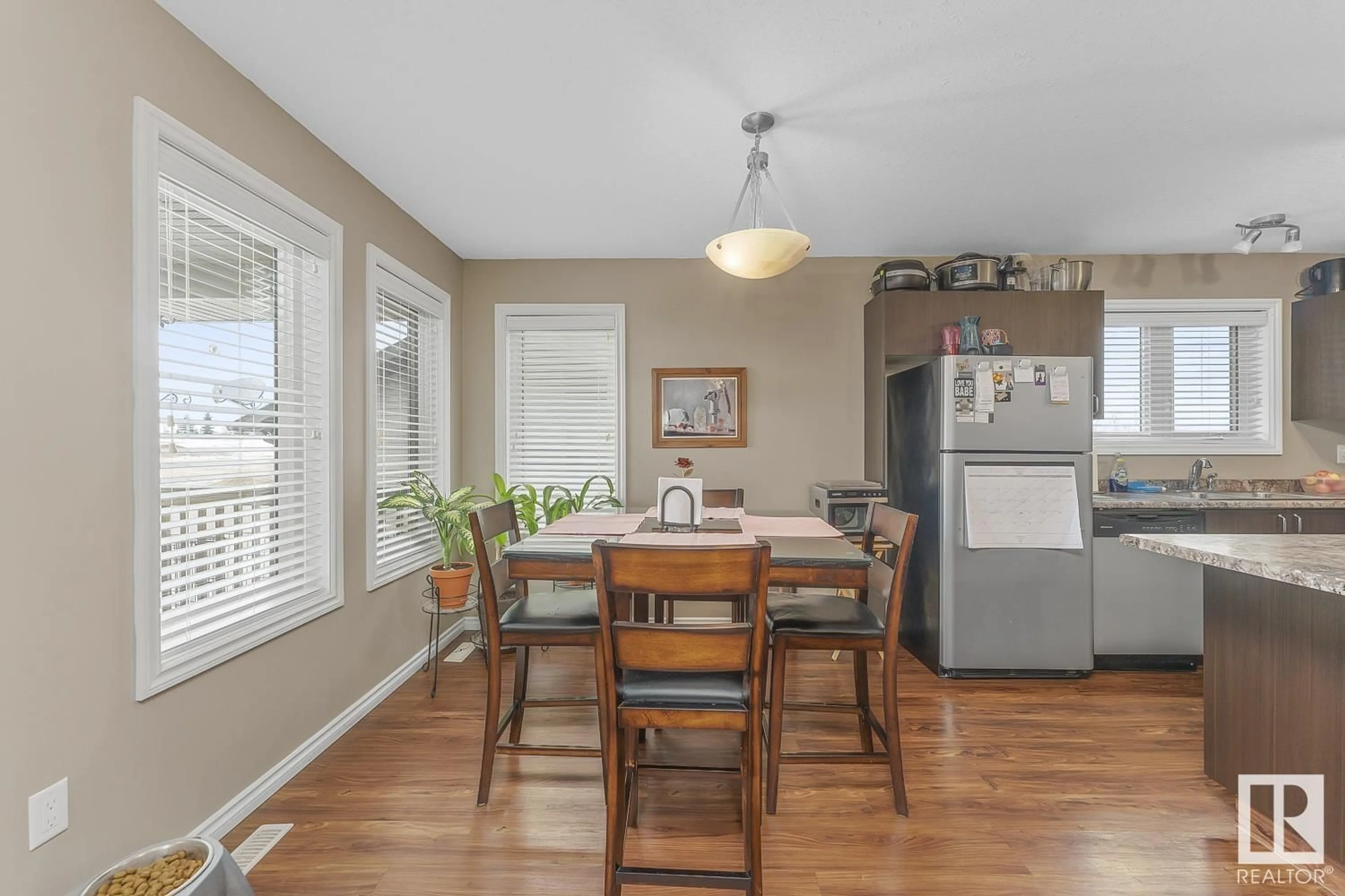 Open concept kitchen, wood/laminate floor for B - 6715 47 ST, Cold Lake Alberta T9M0B1