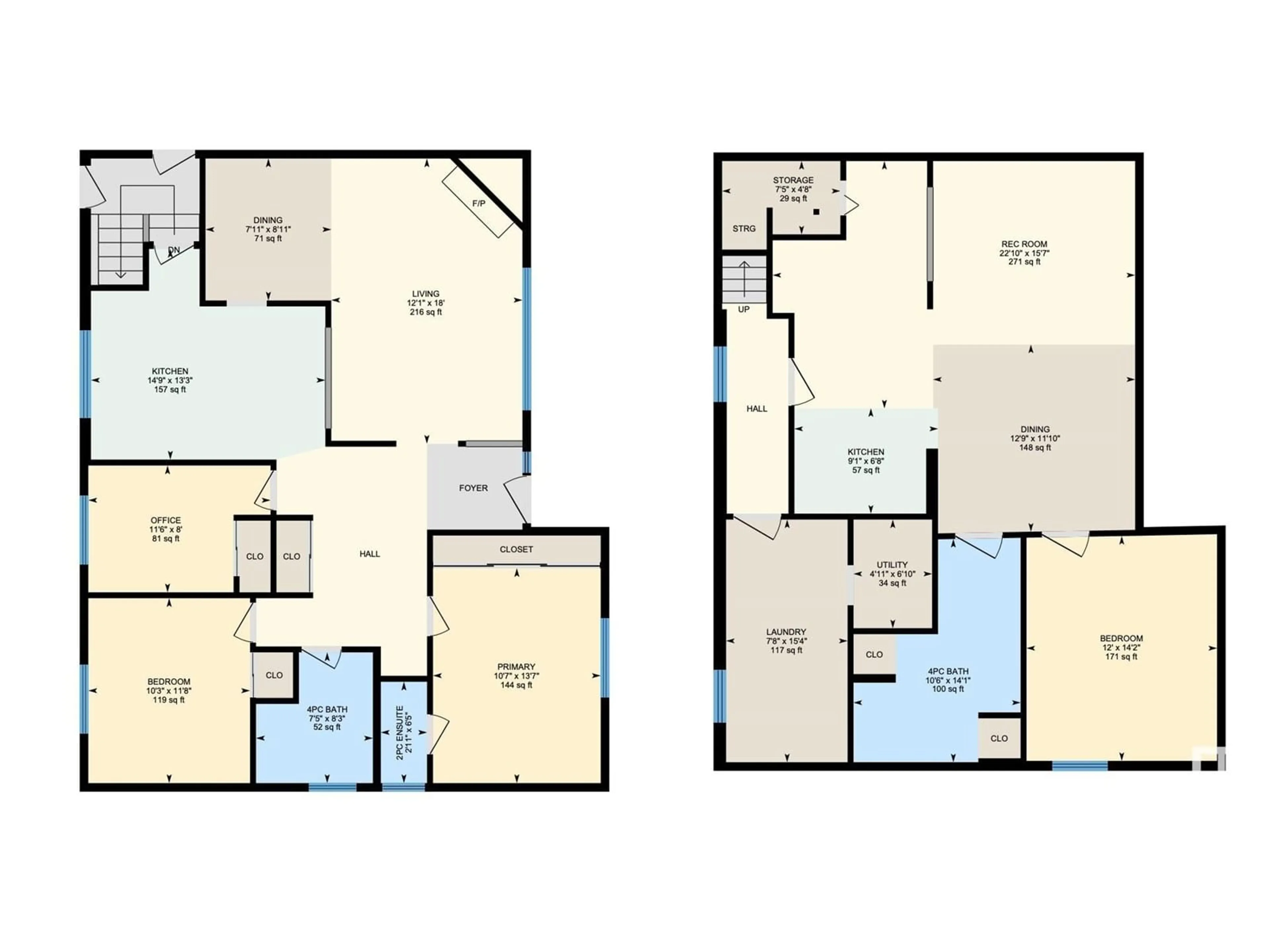 Floor plan for NW - 16440 116 ST, Edmonton Alberta T5X3T8