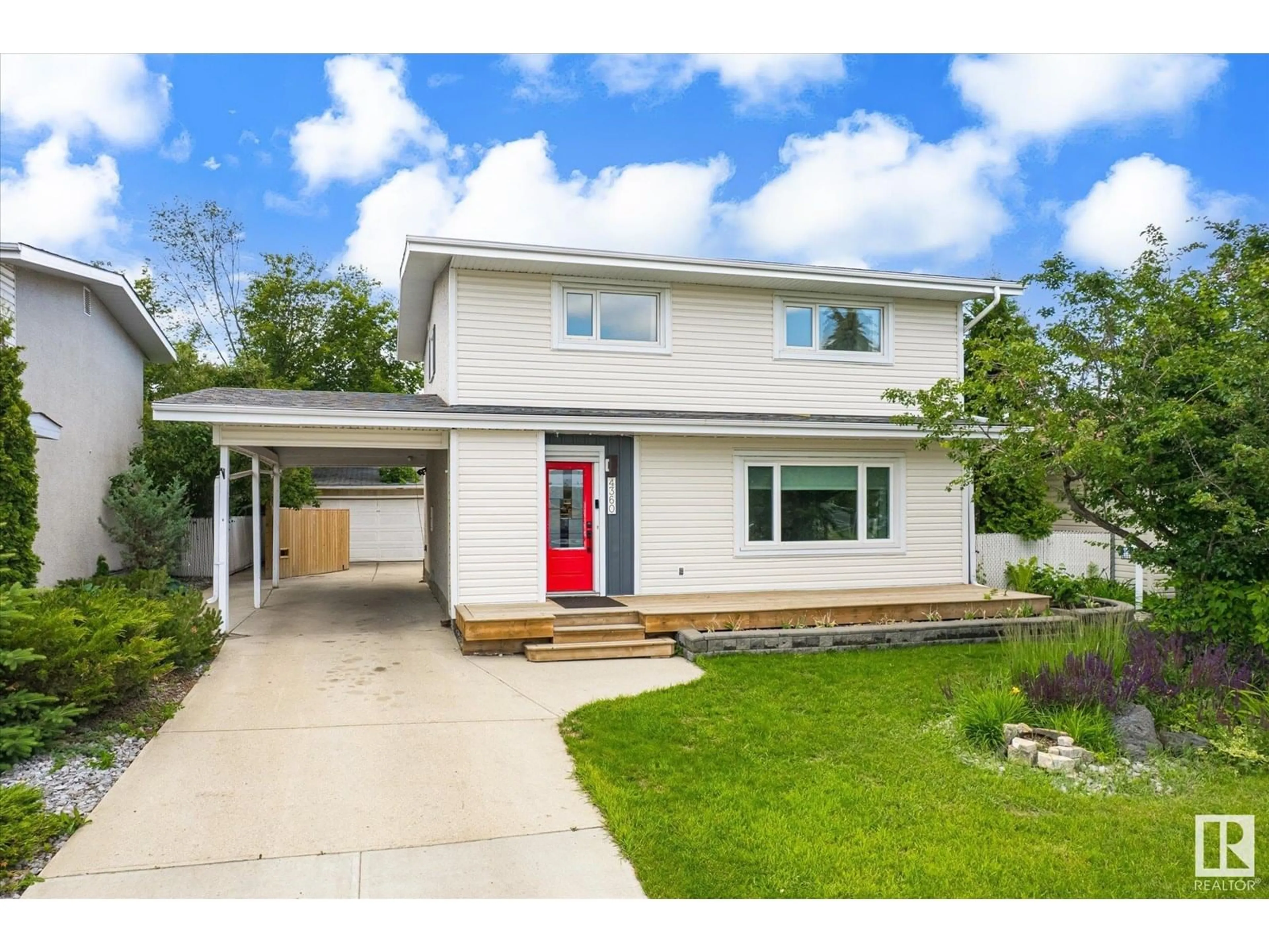 Home with vinyl exterior material, street for 4360 114 ST, Edmonton Alberta T6J1N1