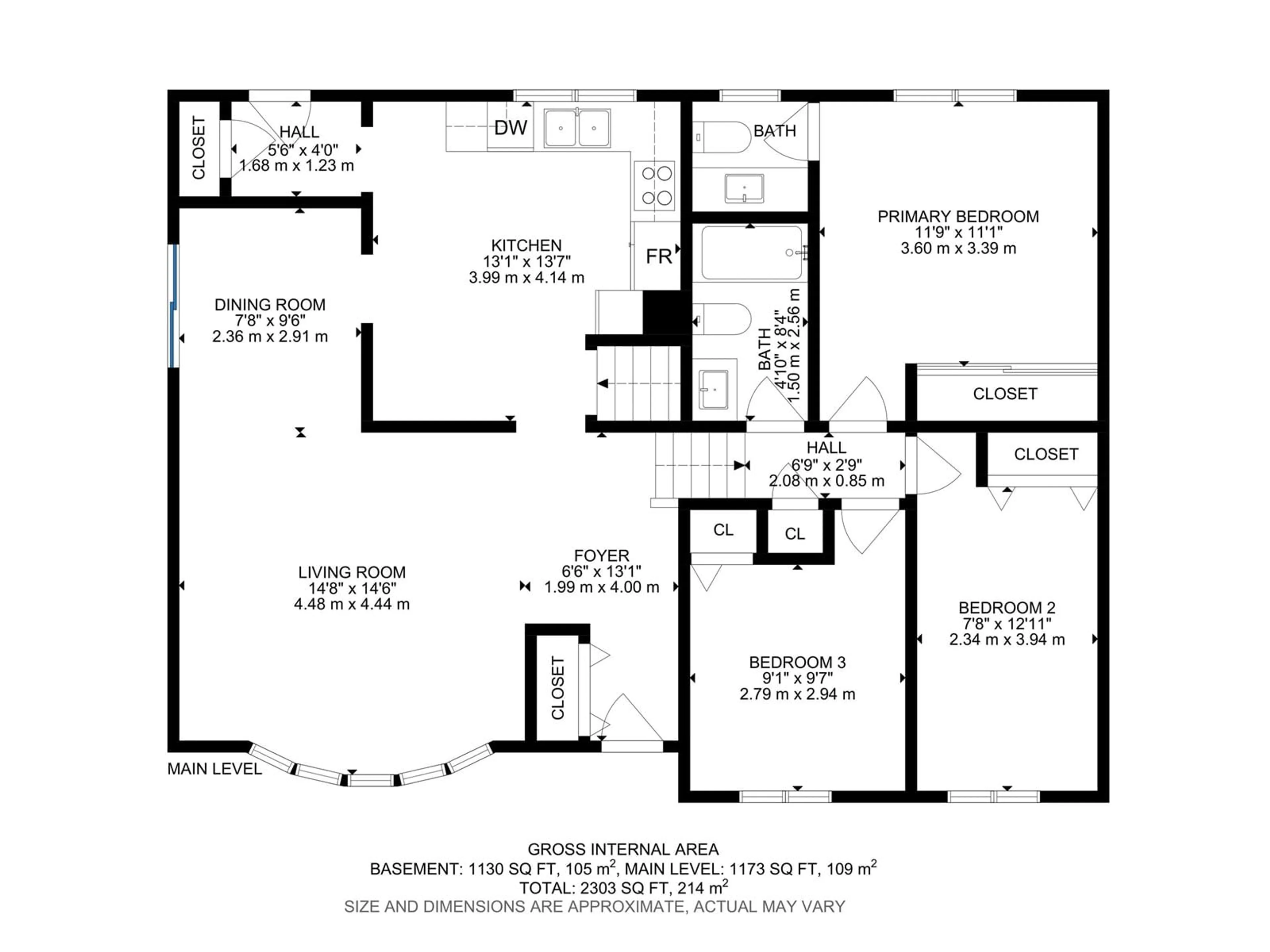 Floor plan for 1436 63 ST, Edmonton Alberta T6L1X7