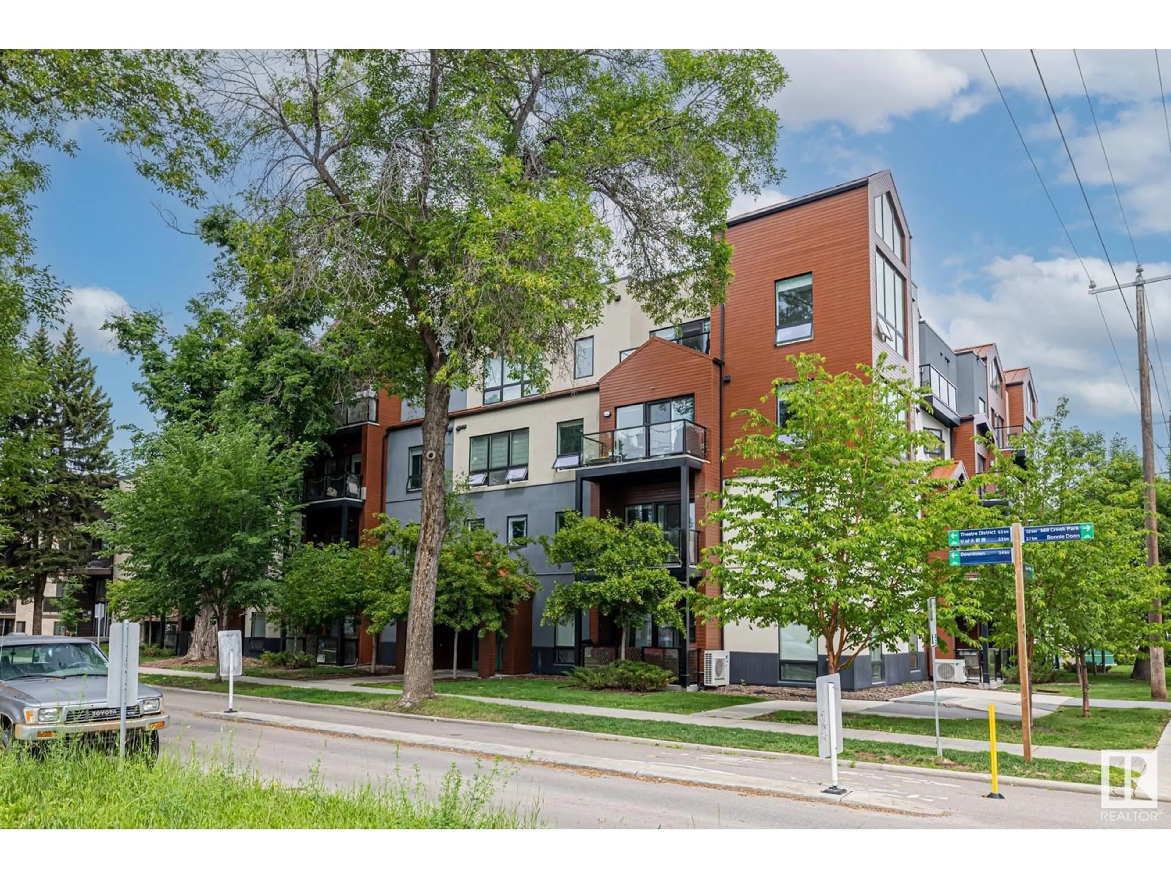 Home with brick exterior material, street for #203 - 10006 83 ST, Edmonton Alberta T6E2C2