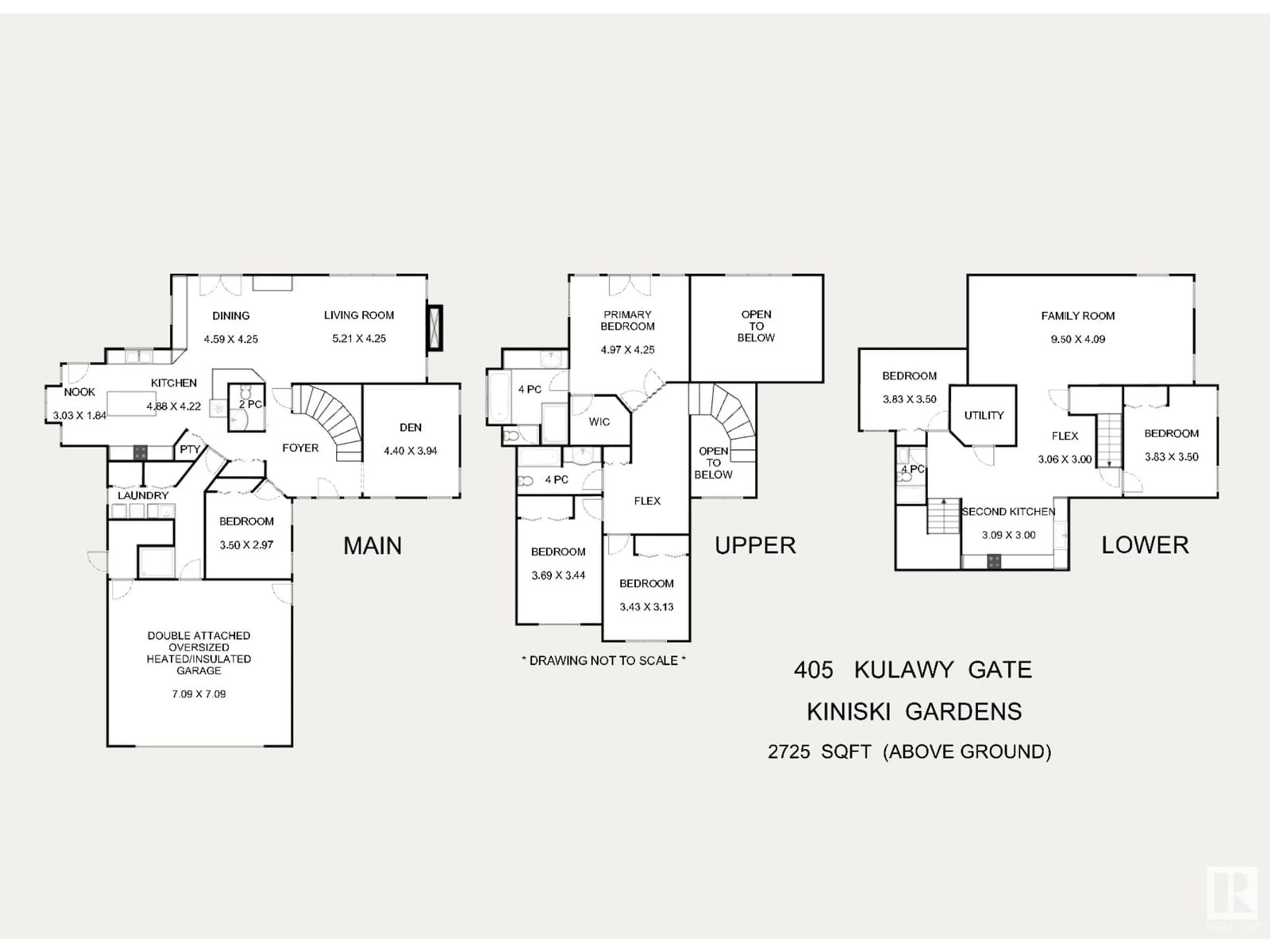 Floor plan for 405 KULAWY GA, Edmonton Alberta T6L6Z1