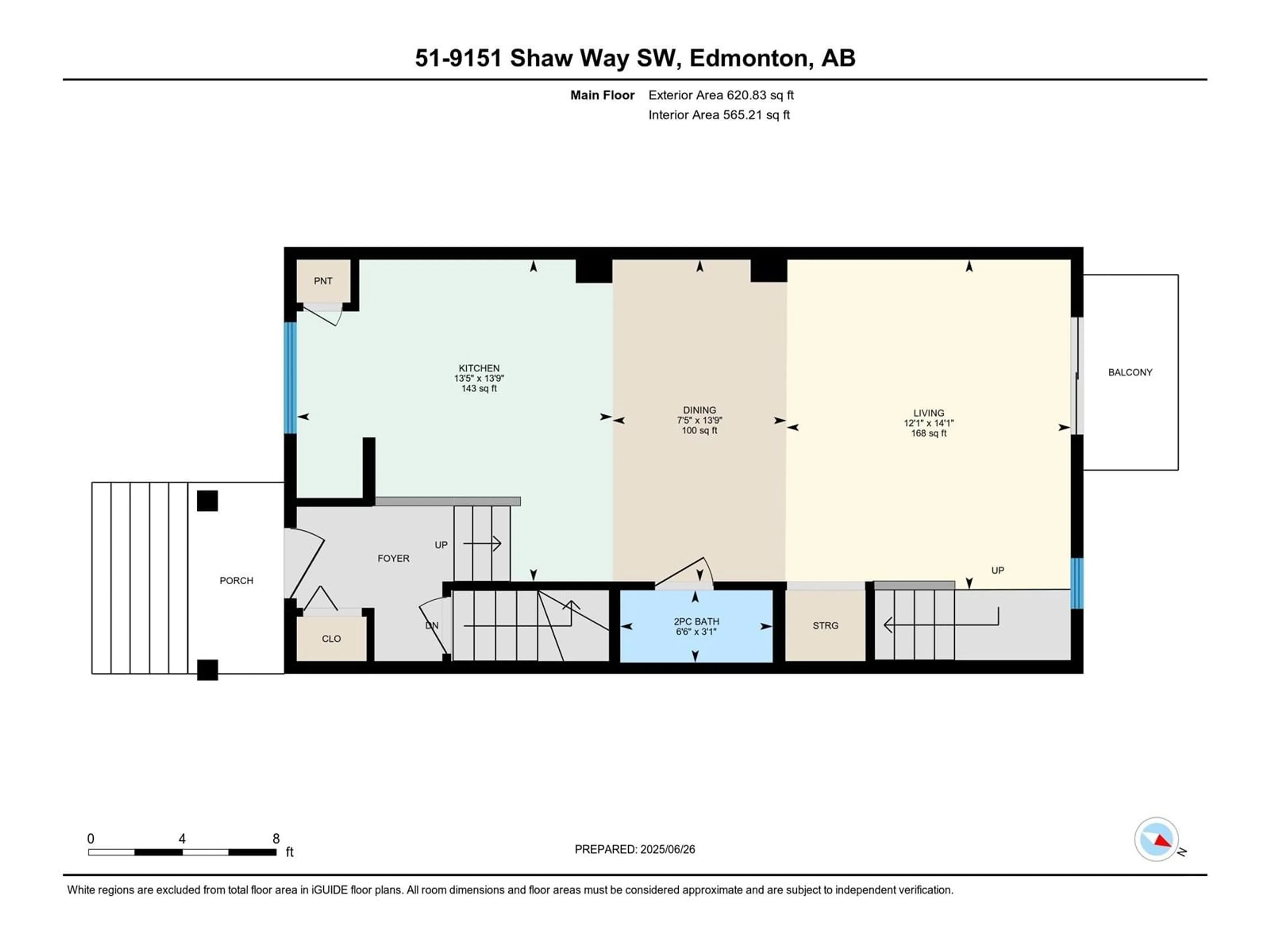 Floor plan for 9151 - 51 SHAW WY, Edmonton Alberta T6X1W7