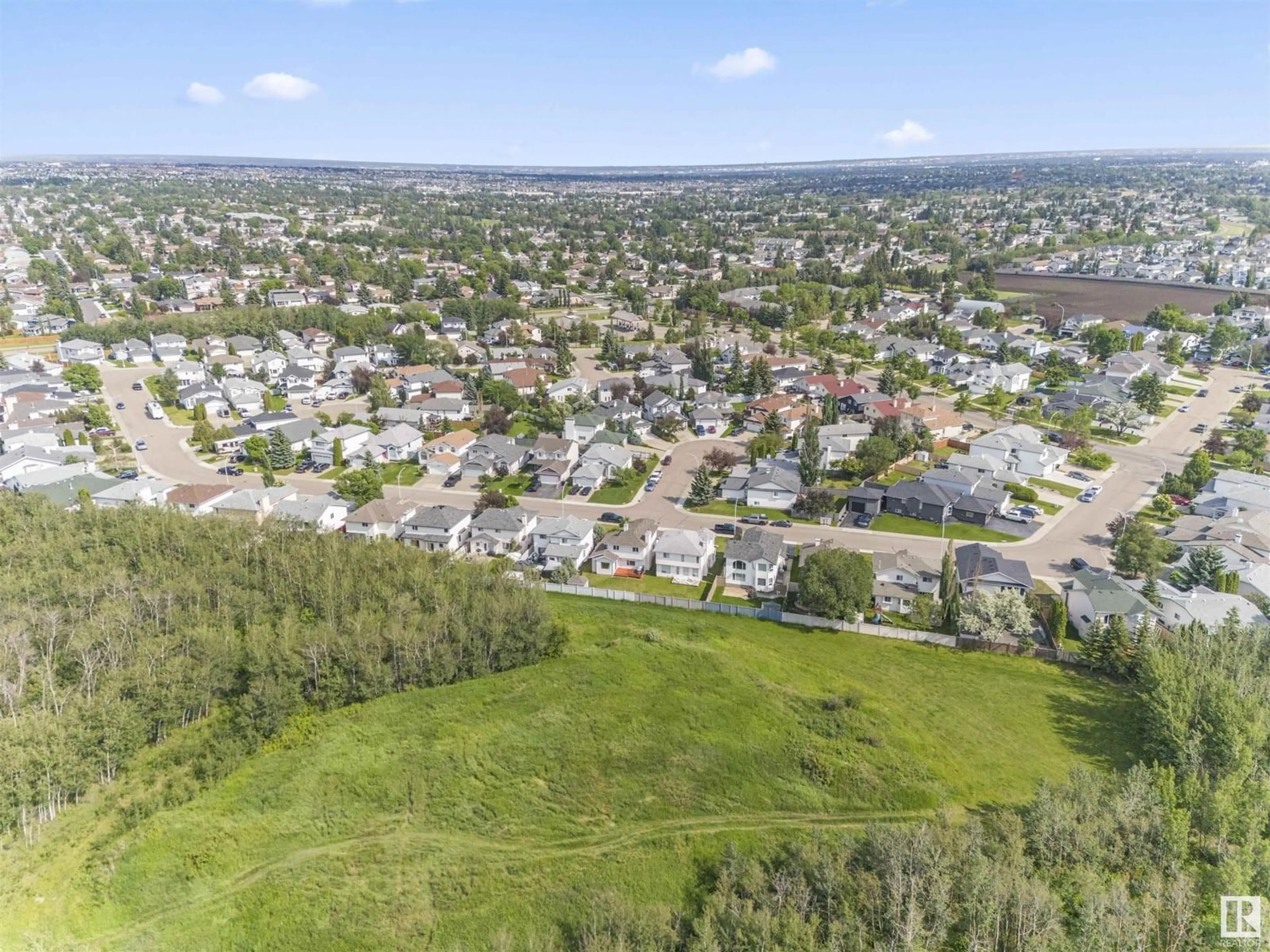 A pic from outside/outdoor area/front of a property/back of a property/a pic from drone, mountain view for NW - 11346 173 AV, Edmonton Alberta T5X5Y7