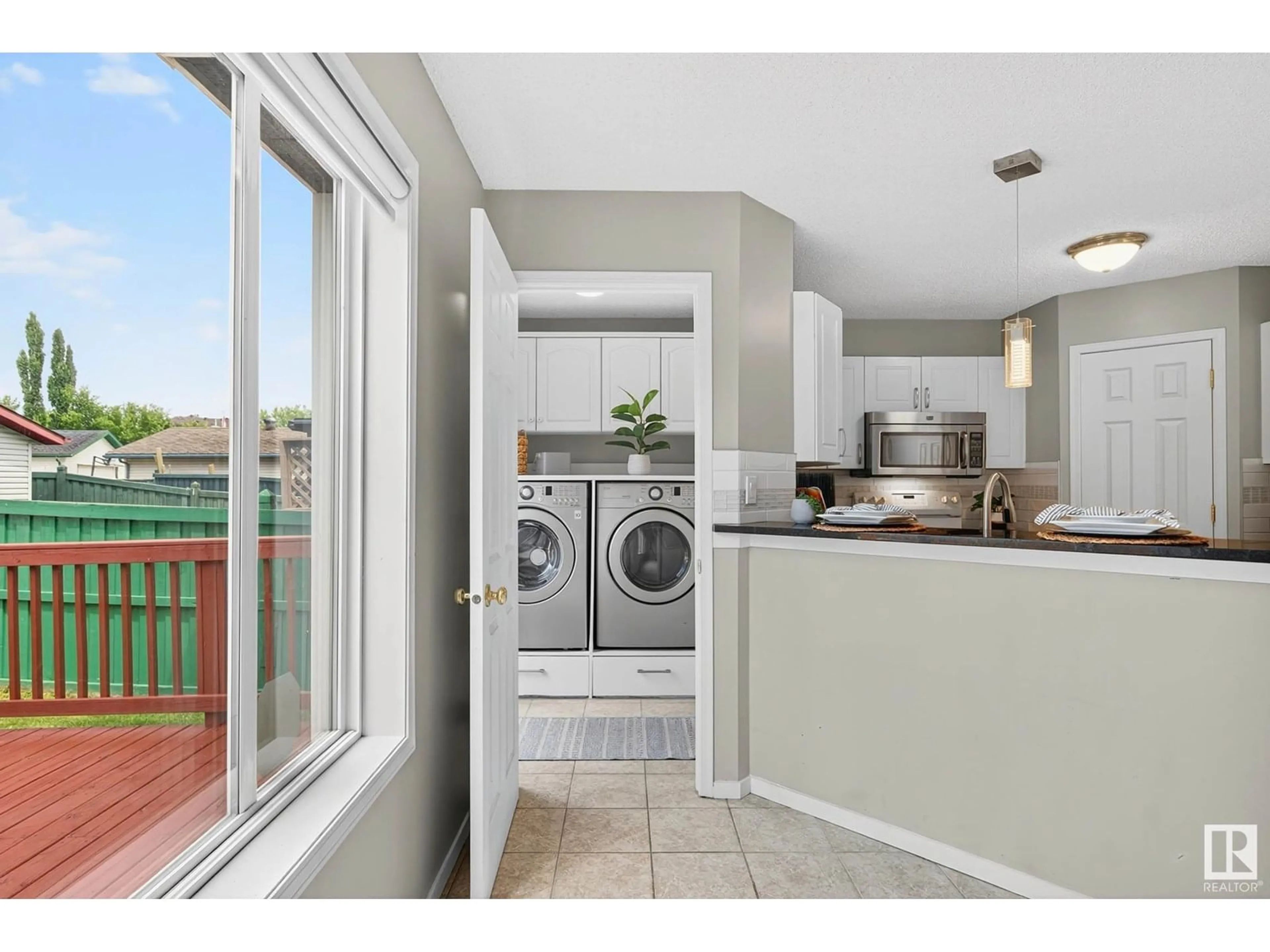 Kitchen with laundary machines, unknown for 1338 GRANT WY, Edmonton Alberta T5T6M8