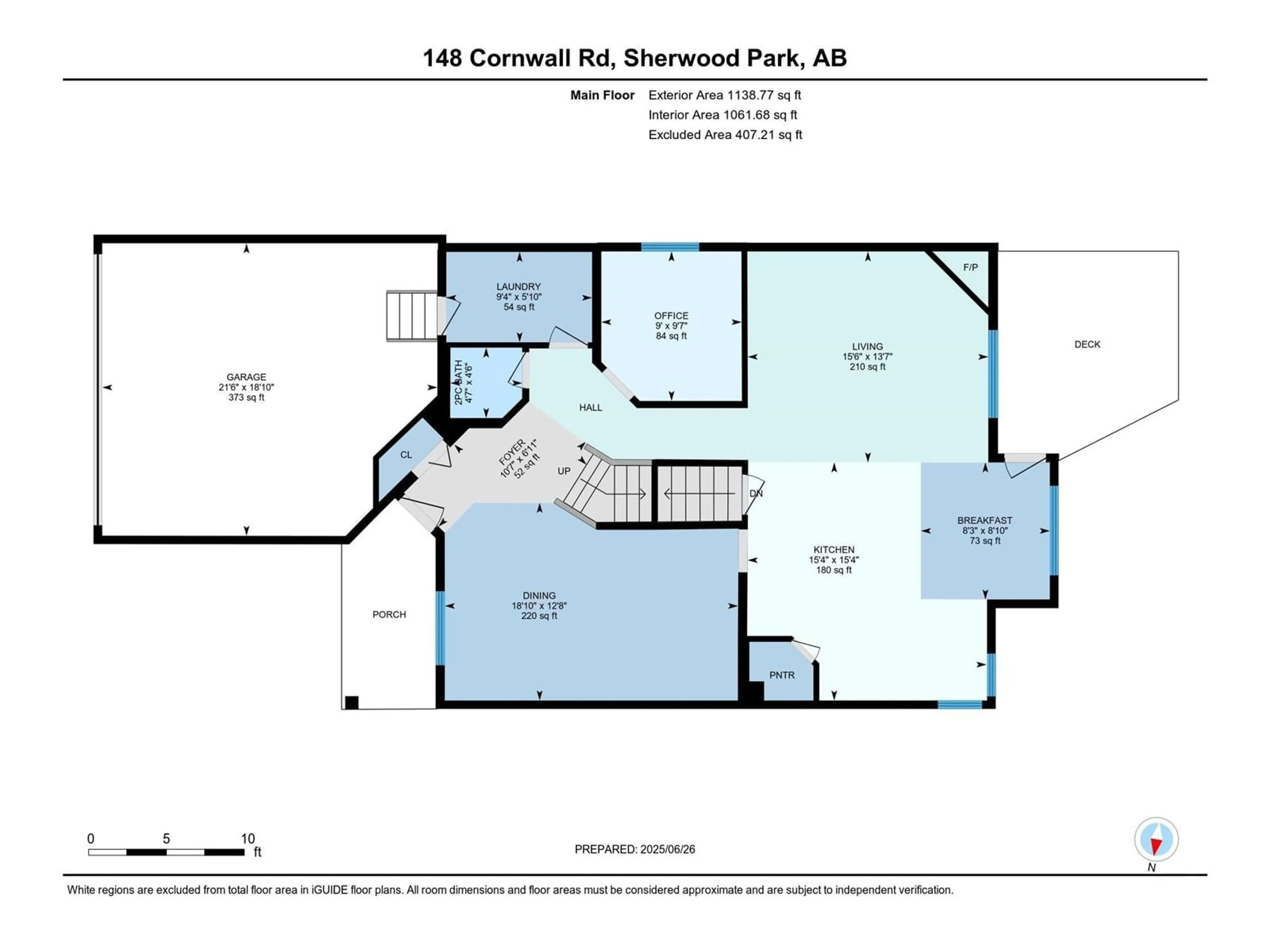 Floor plan for 148 CORNWALL RD, Sherwood Park Alberta T8H2L9