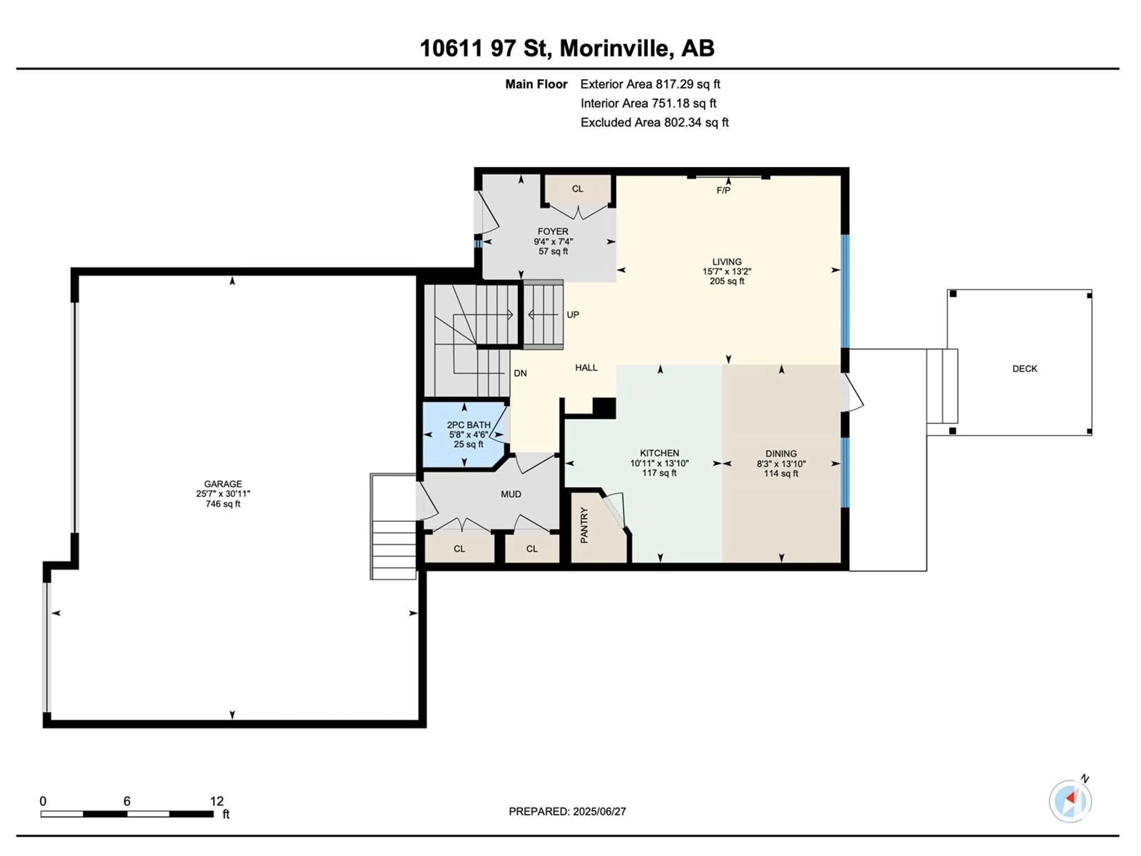 Floor plan for 10611 97 ST, Morinville Alberta T8R0B8