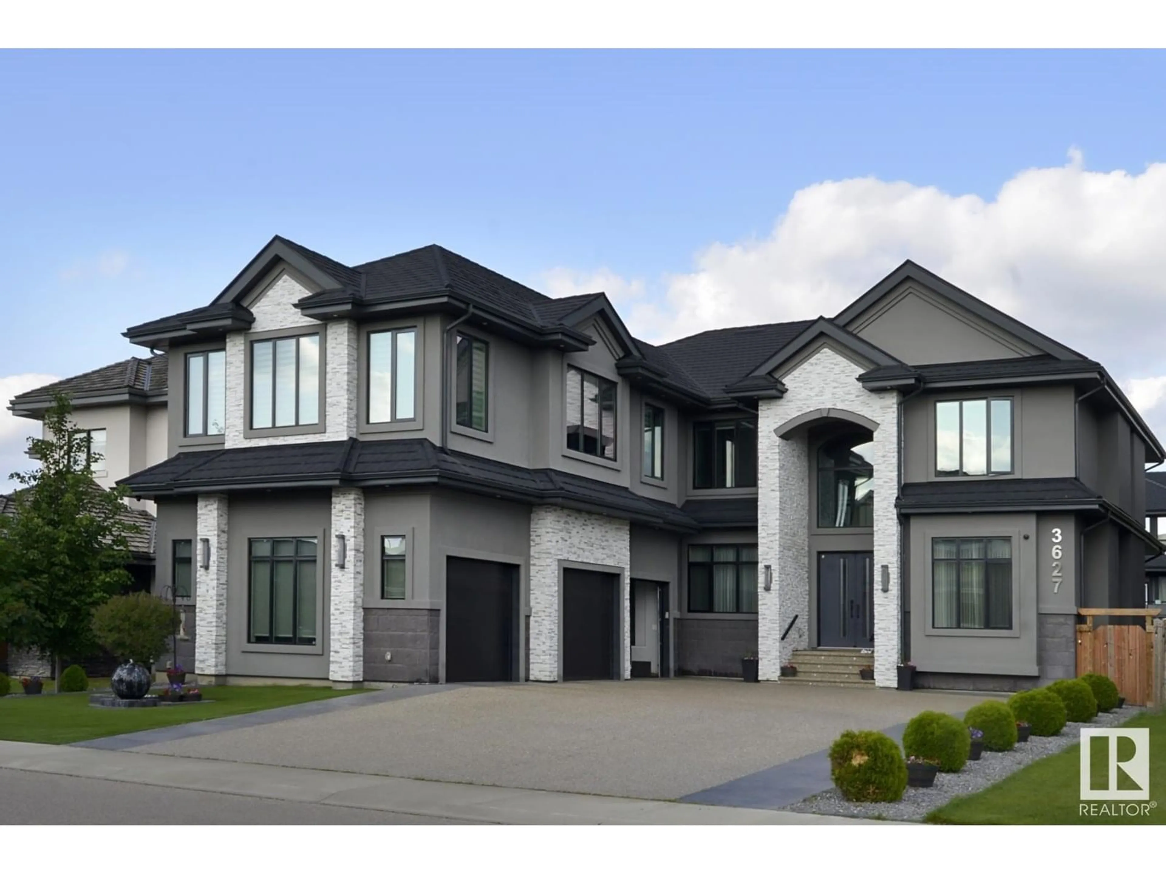 Home with vinyl exterior material, street for 3627 WESTCLIFF WY, Edmonton Alberta T6W2L2