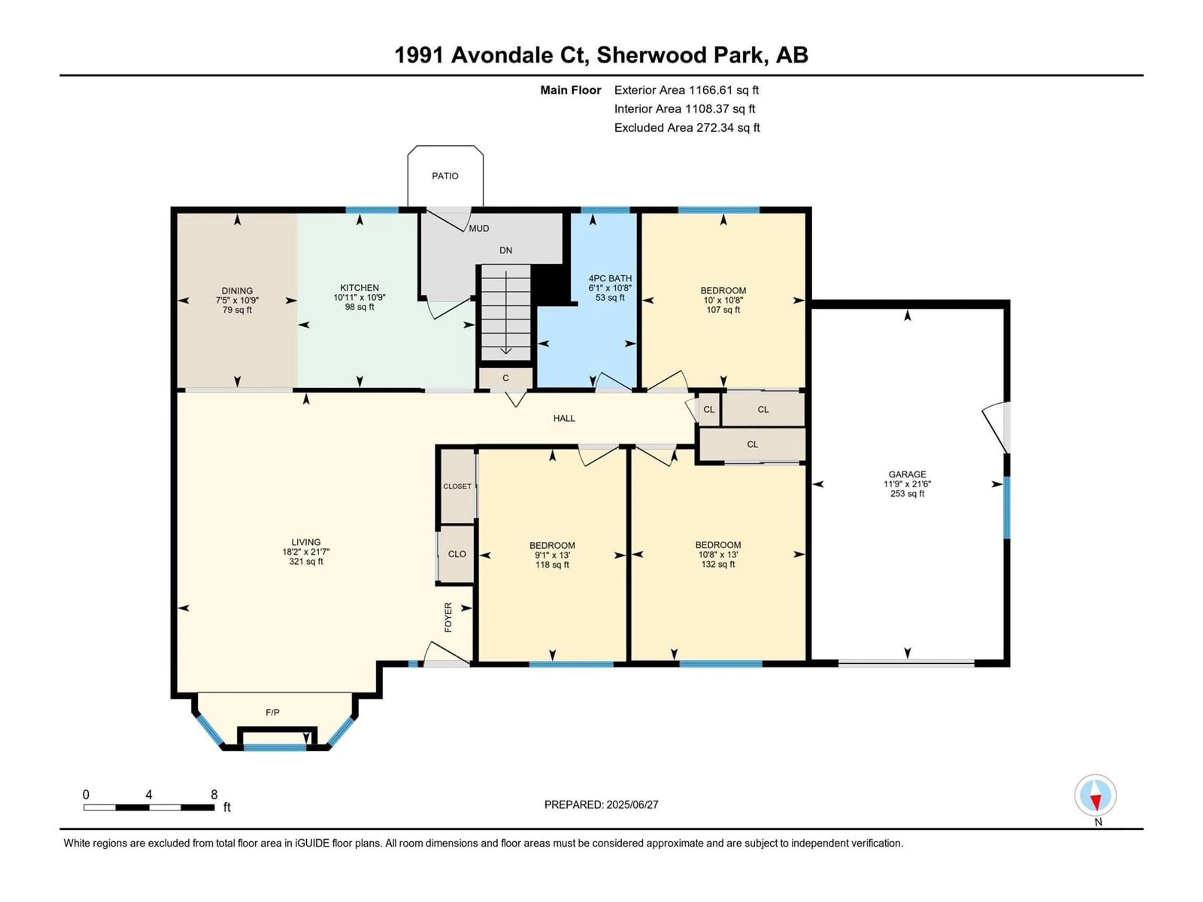 Floor plan for 1991 AVONDALE, Sherwood Park Alberta T8A0Y1