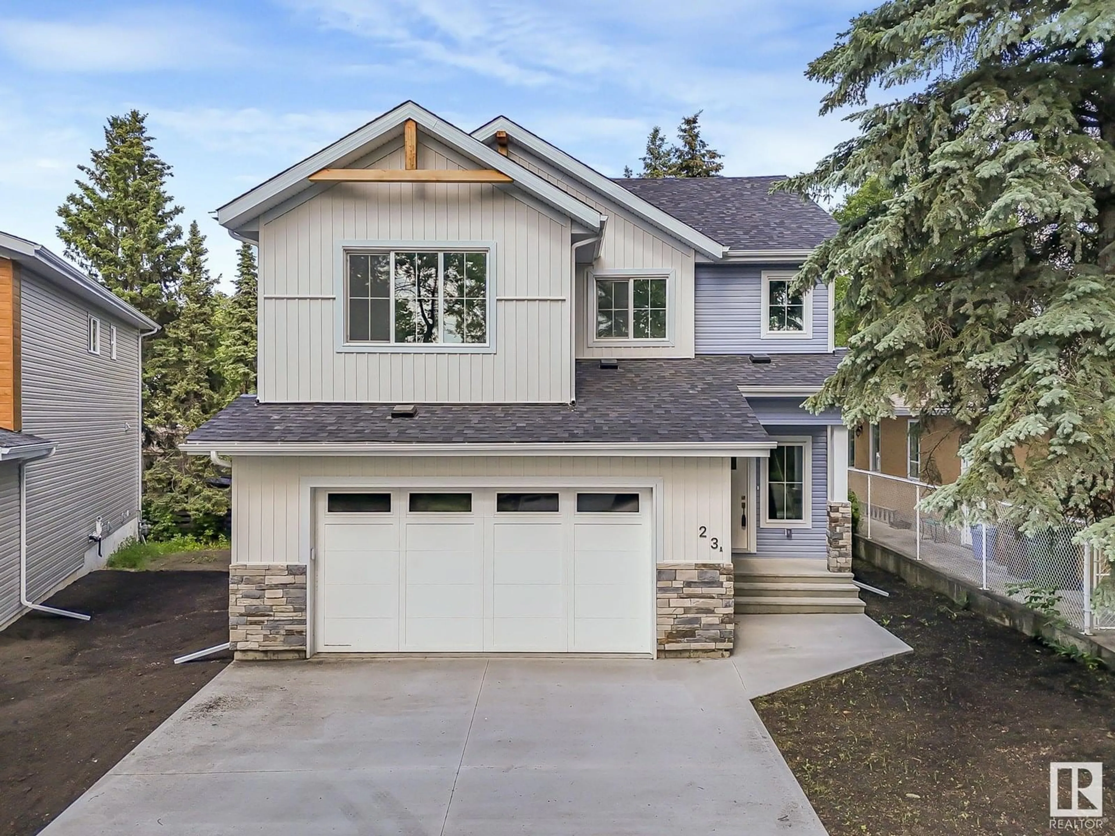 Home with vinyl exterior material, street for 23A SABLE CR, St. Albert Alberta T8N0H3