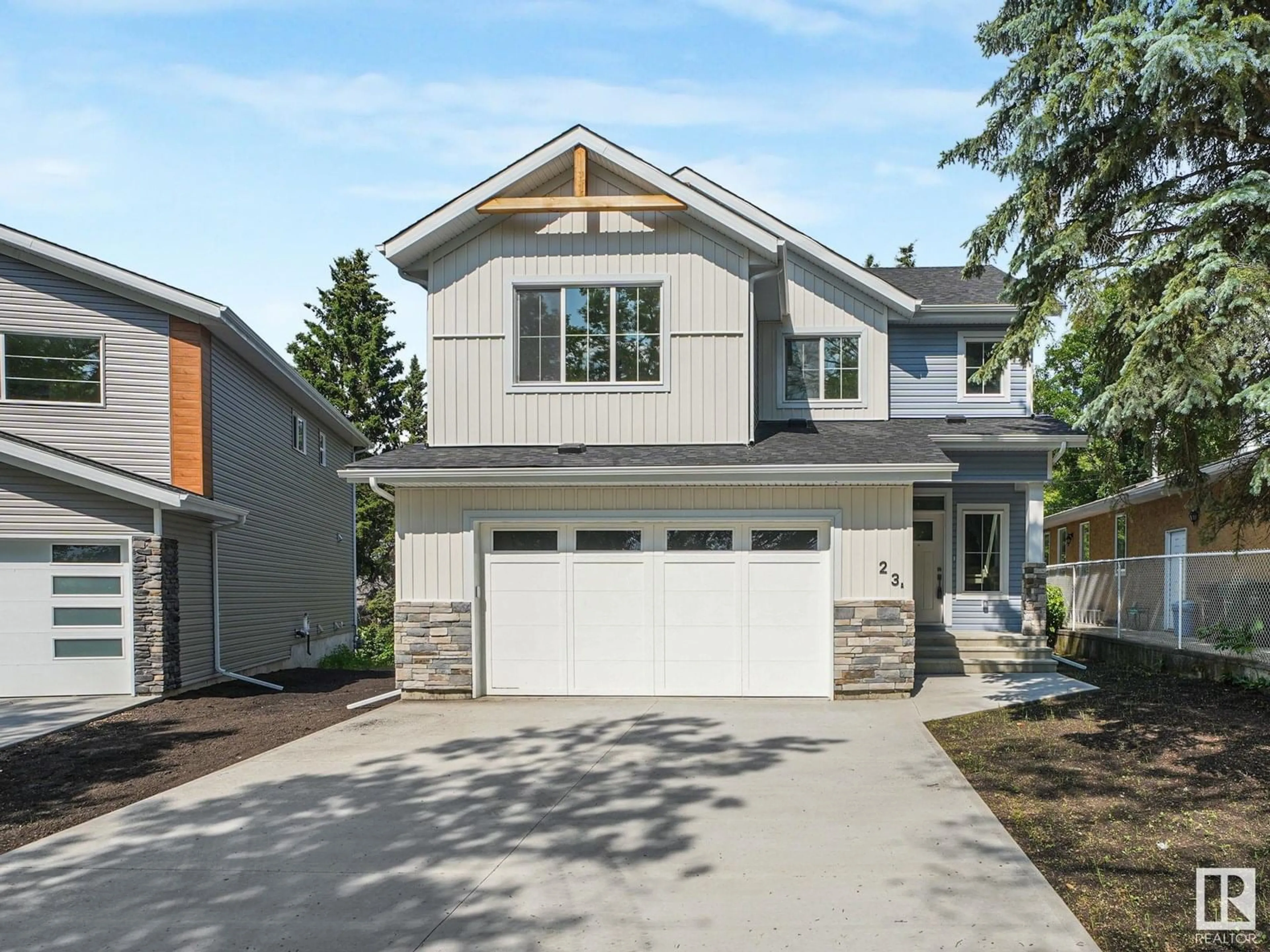 Home with vinyl exterior material, street for 23A SABLE CR, St. Albert Alberta T8N0H3