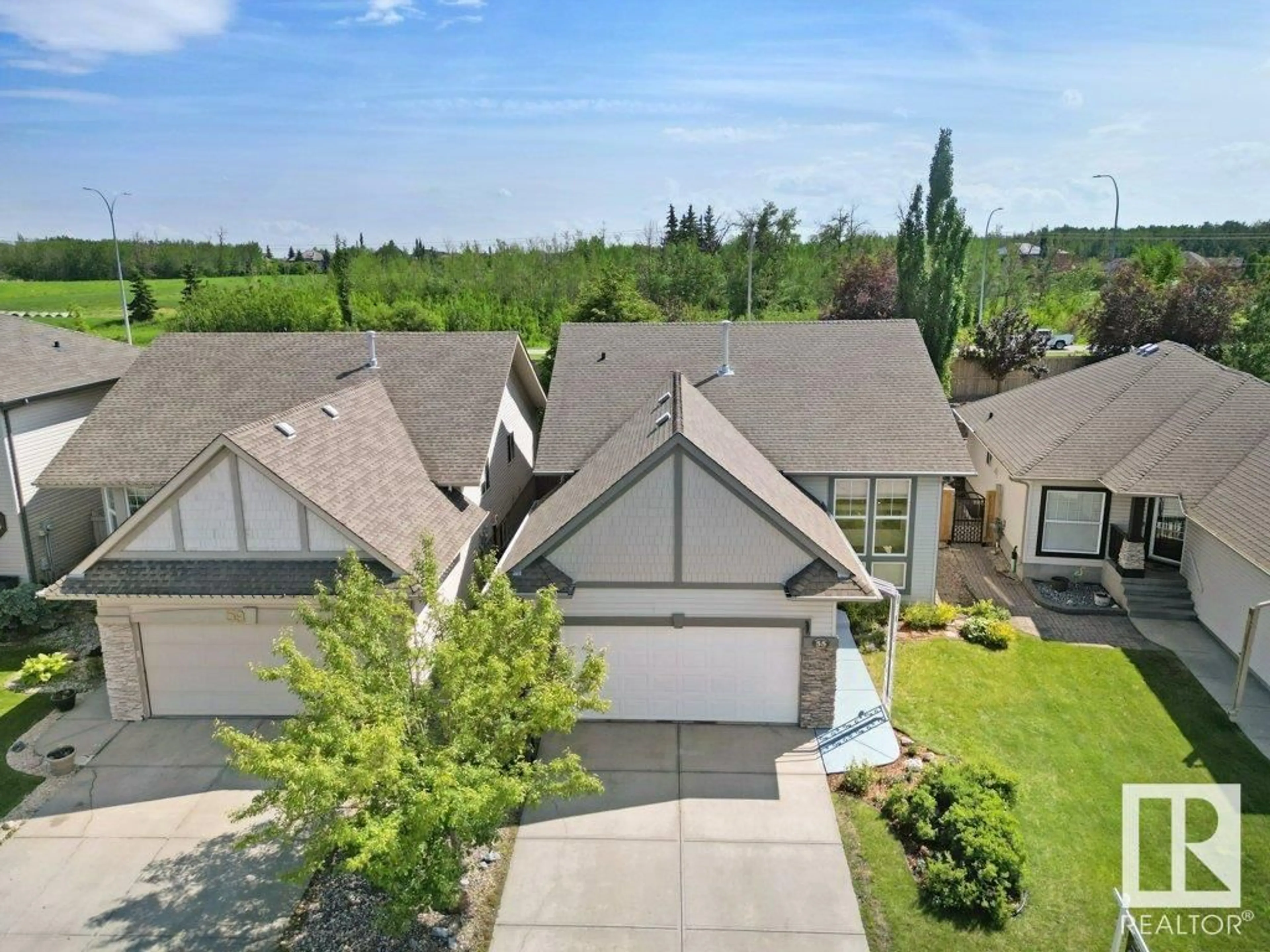 A pic from outside/outdoor area/front of a property/back of a property/a pic from drone, unknown for 55 RIDGEHAVEN CR, Sherwood Park Alberta T8A6H9