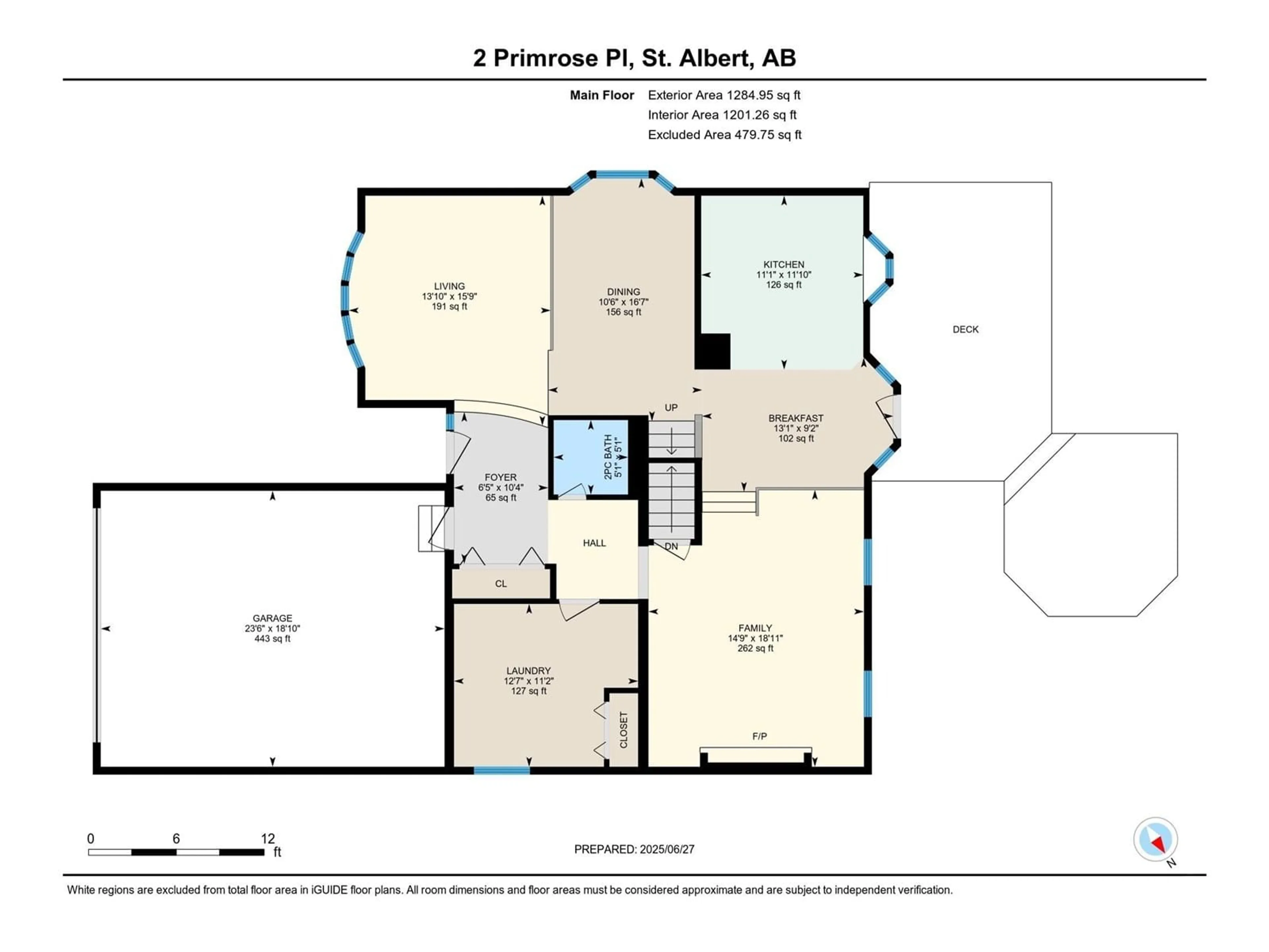 Floor plan for 2 PRIMROSE PL, St. Albert Alberta T8N5G4