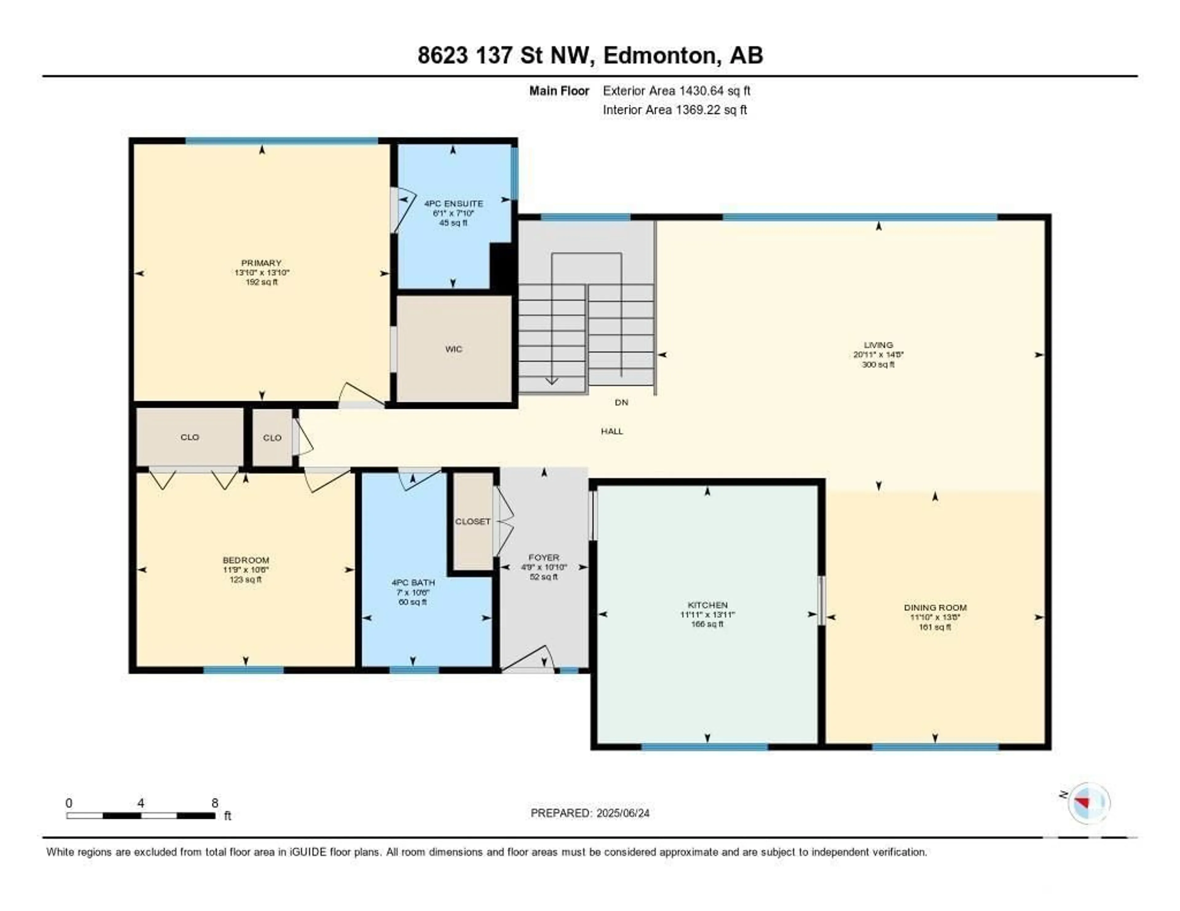 Floor plan for 8623 137 ST, Edmonton Alberta T5R0C5
