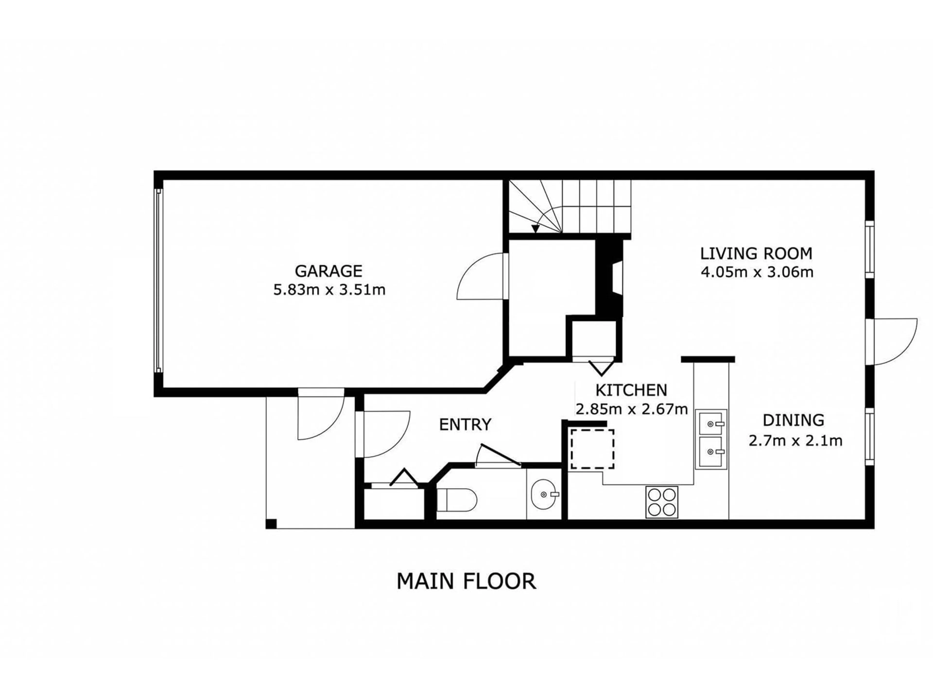 Floor plan for #111 - 166 BRIDGEPORT BV, Leduc Alberta T9E0J8