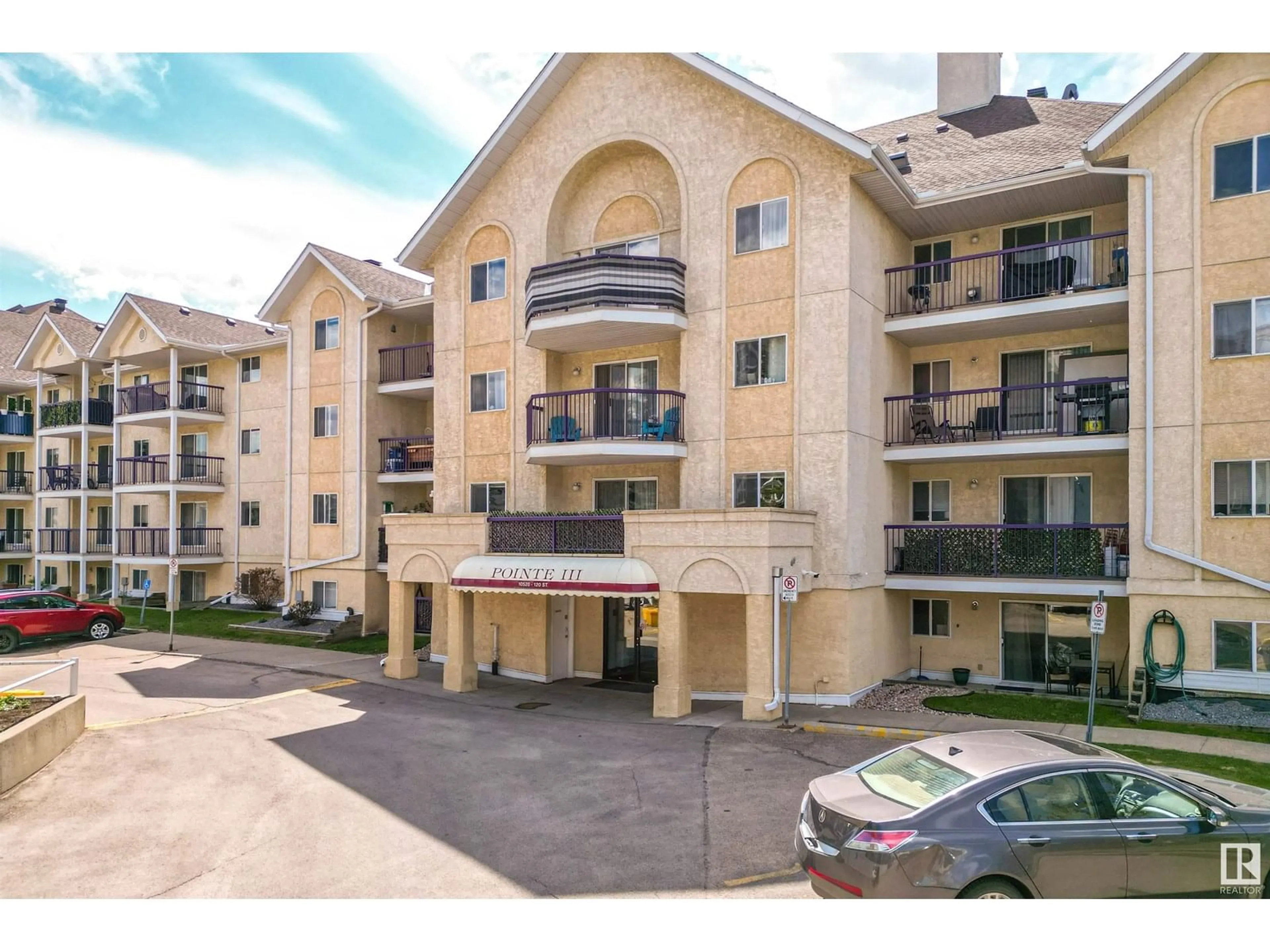 A pic from outside/outdoor area/front of a property/back of a property/a pic from drone, unknown for #354 - 10520 120 ST, Edmonton Alberta T5H4L9