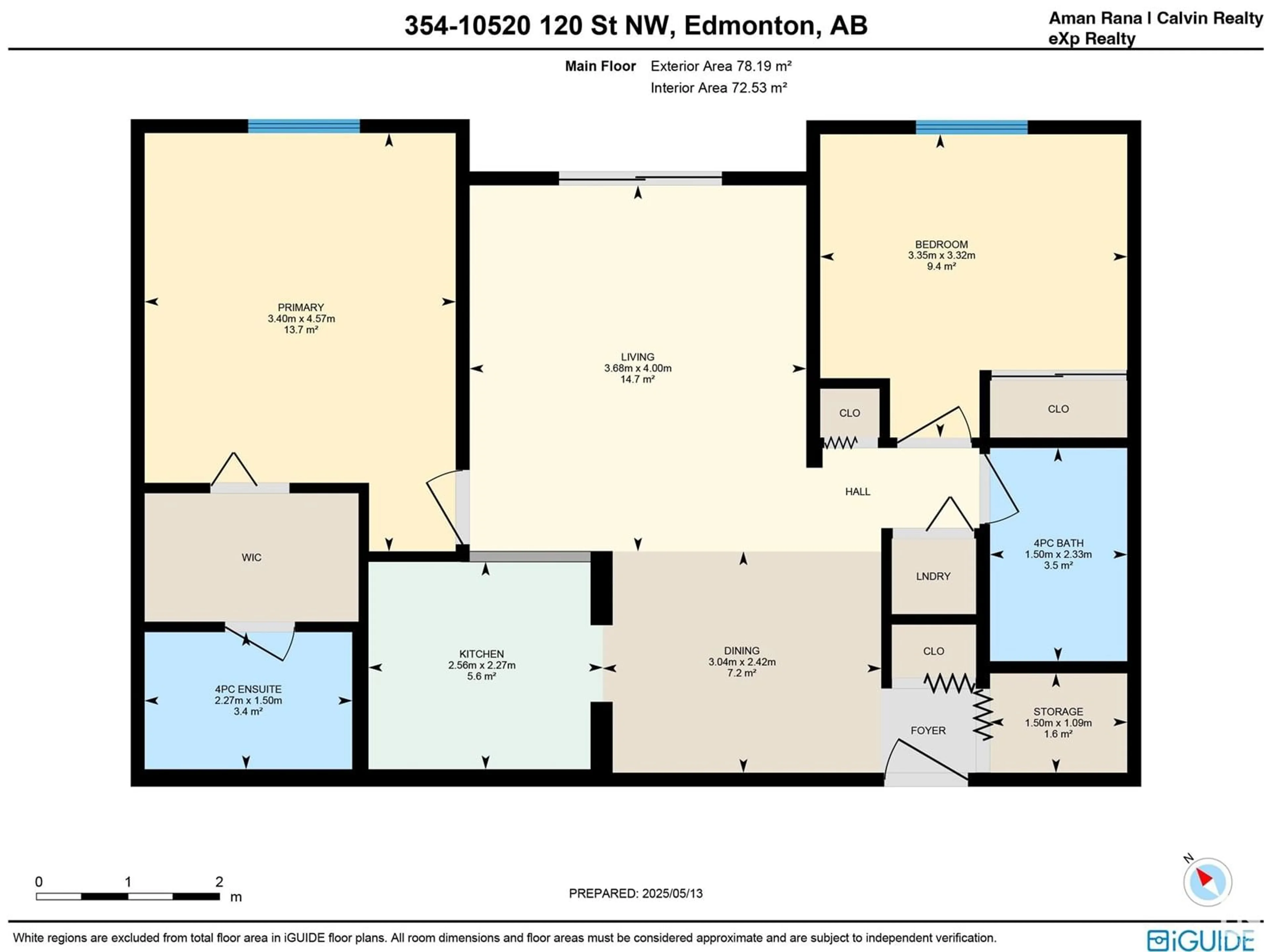 Floor plan for #354 - 10520 120 ST, Edmonton Alberta T5H4L9