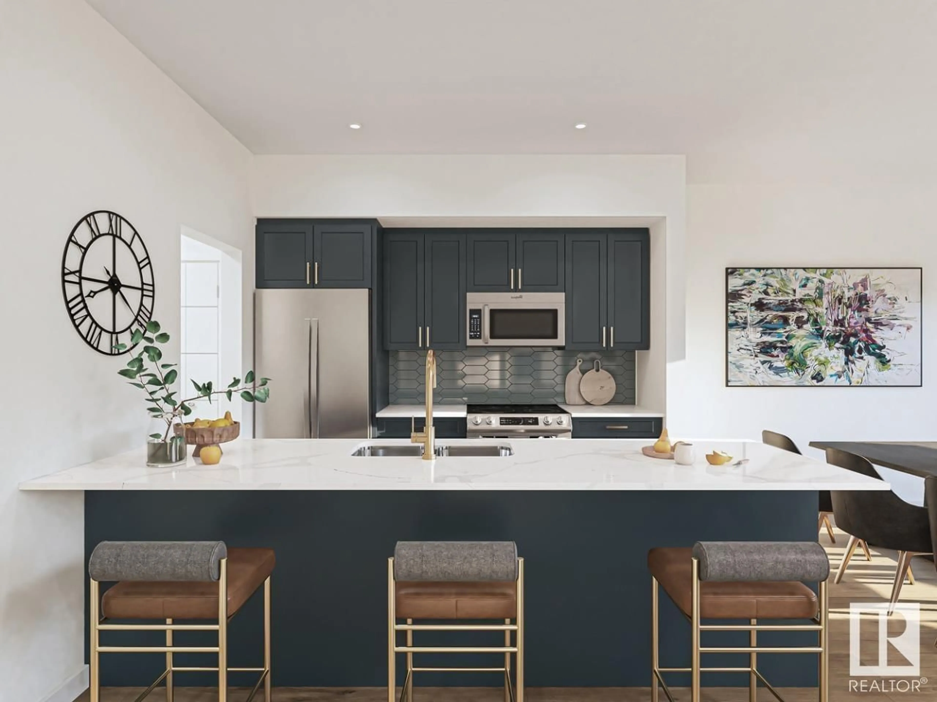 Open concept kitchen, ceramic/tile floor for #5 - 710 MATTSON DR, Edmonton Alberta T6X1A3