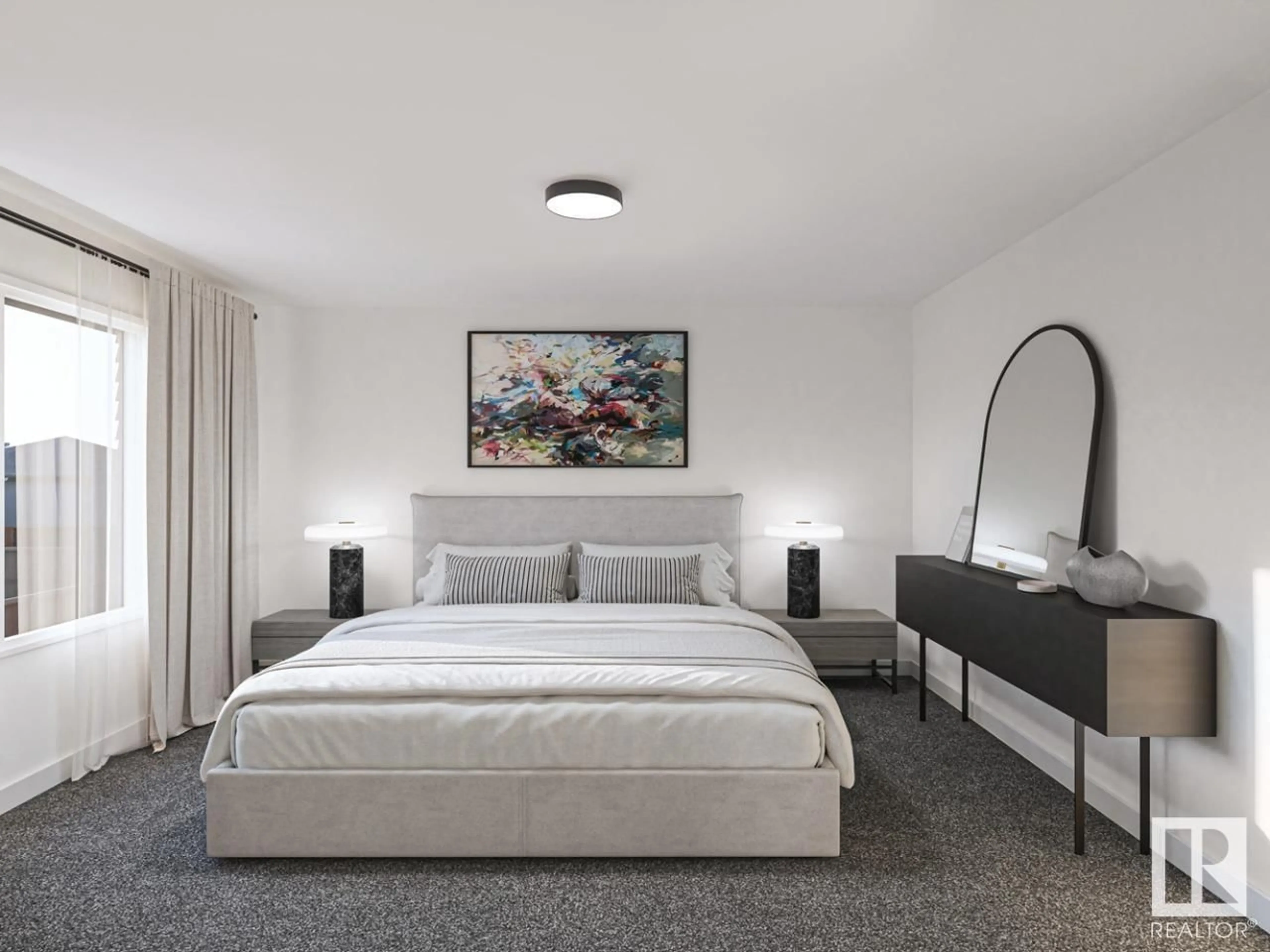 Bedroom with bed, unknown for #5 - 710 MATTSON DR, Edmonton Alberta T6X1A3