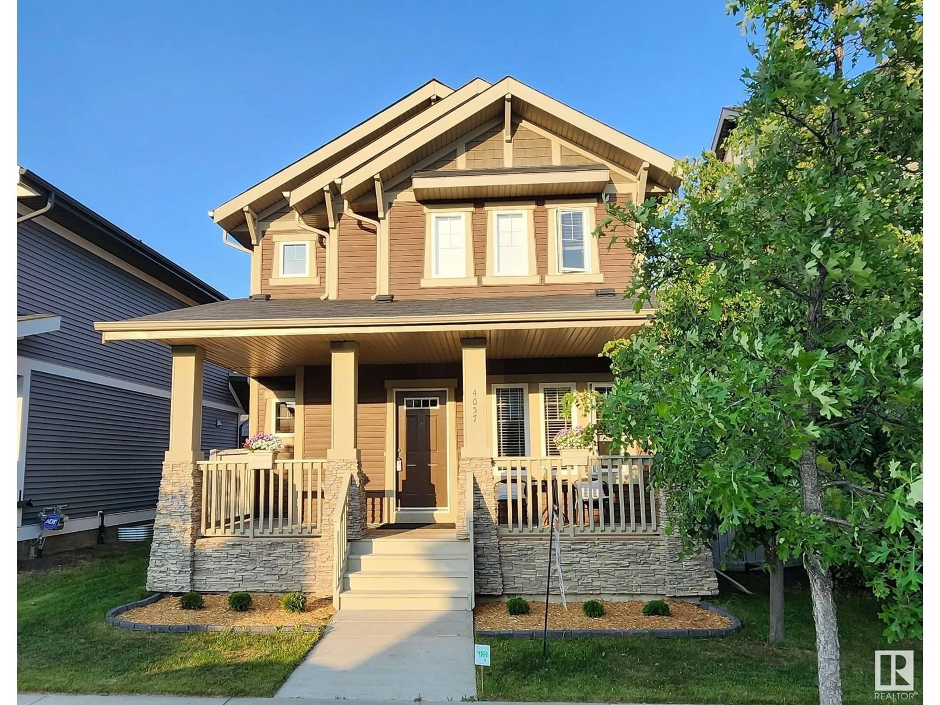 Home with brick exterior material, street for 4057 MORRISON WY, Edmonton Alberta T5E6S3