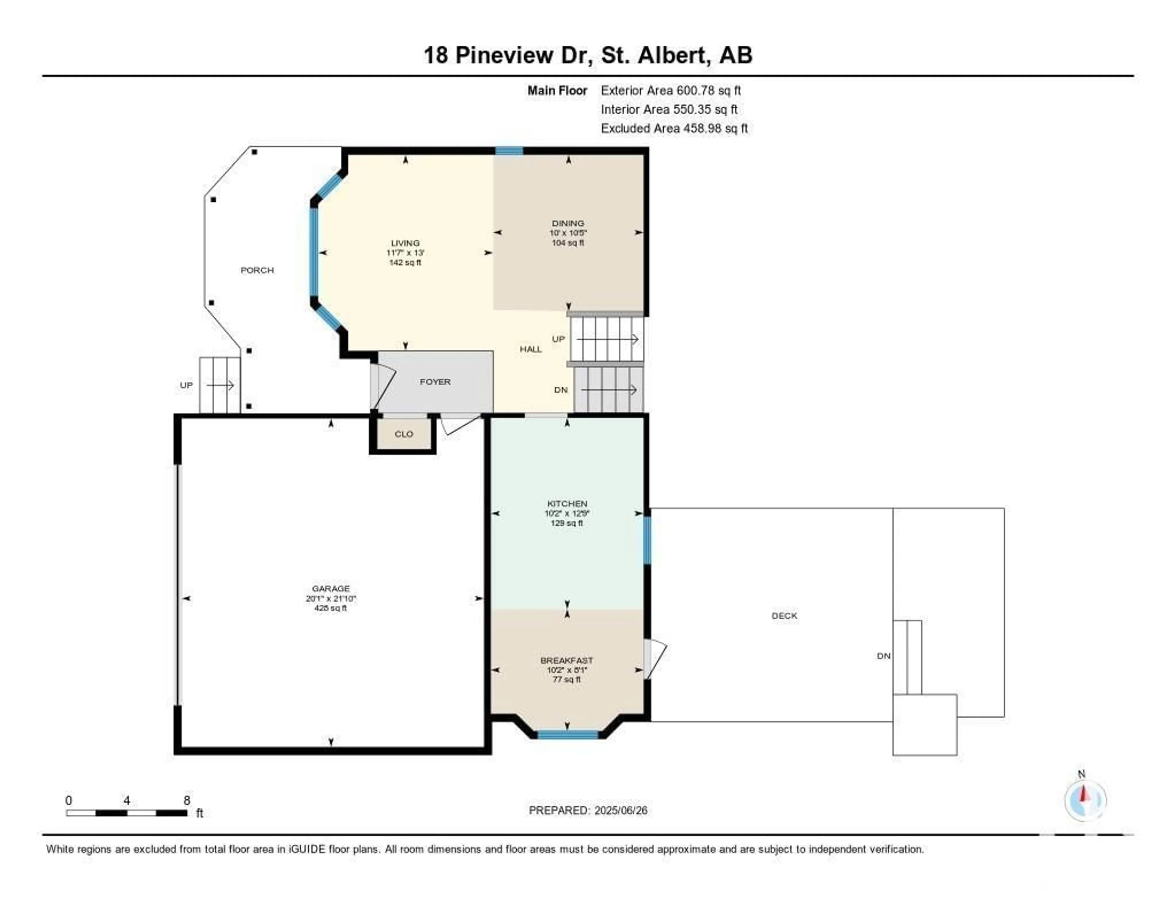 Floor plan for 18 PINEVIEW DR, St. Albert Alberta T8N4T1