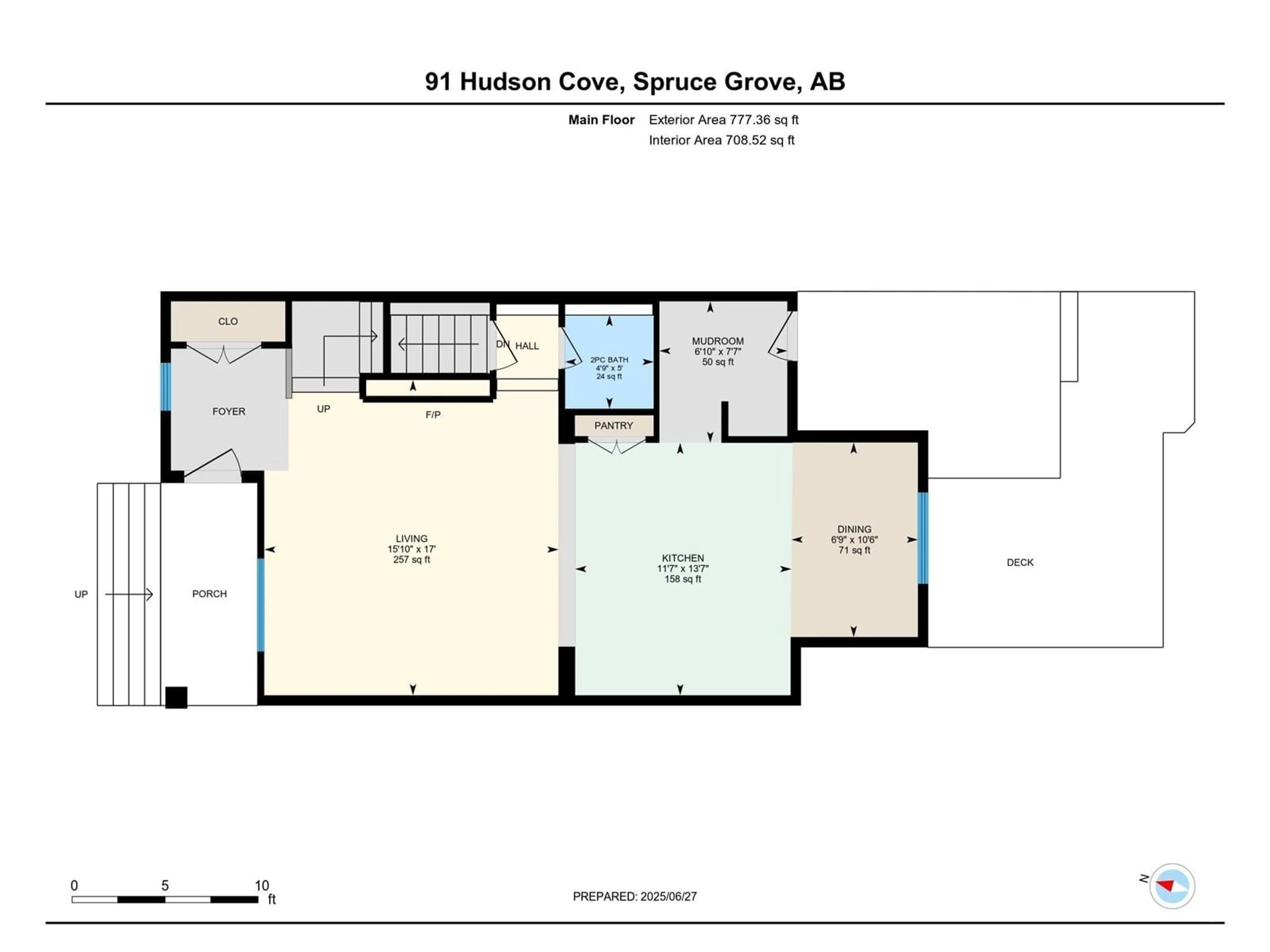Floor plan for 91 HUDSON CV, Spruce Grove Alberta T7X0R8