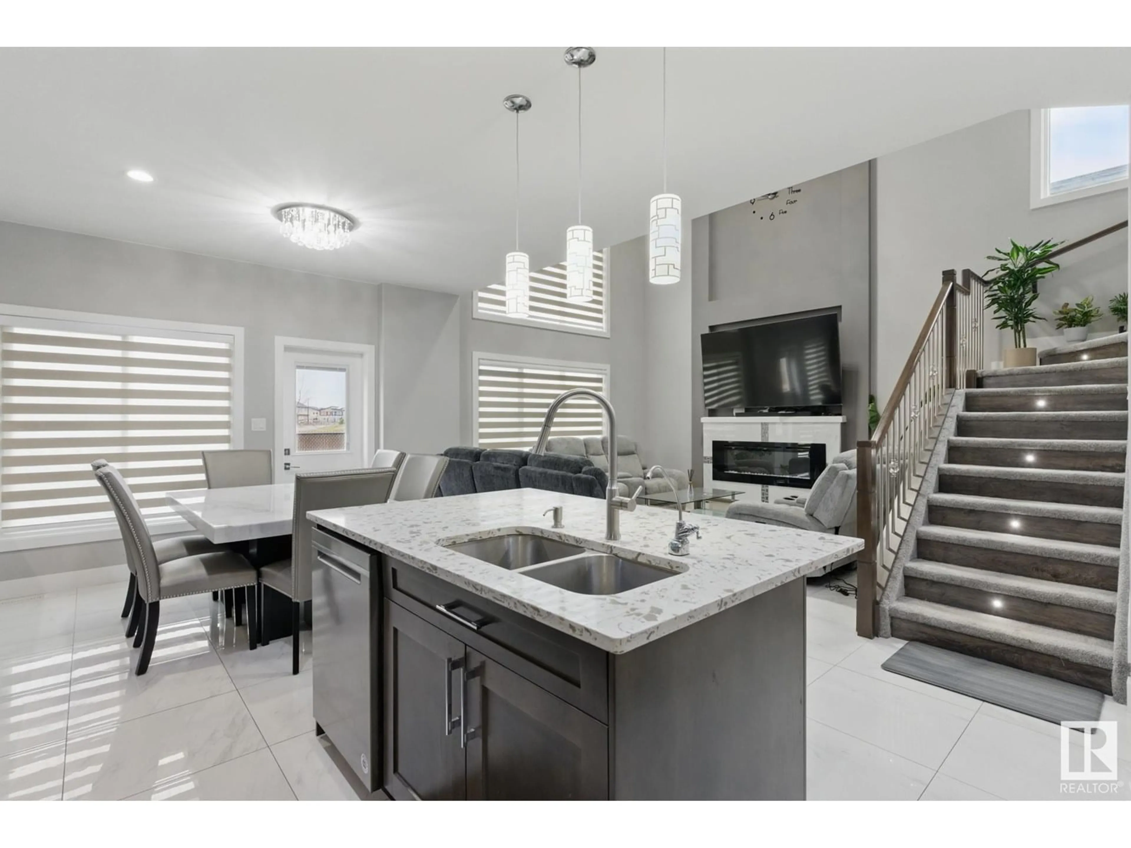Open concept kitchen, ceramic/tile floor for NW - 1412 25 ST, Edmonton Alberta T6T2K7