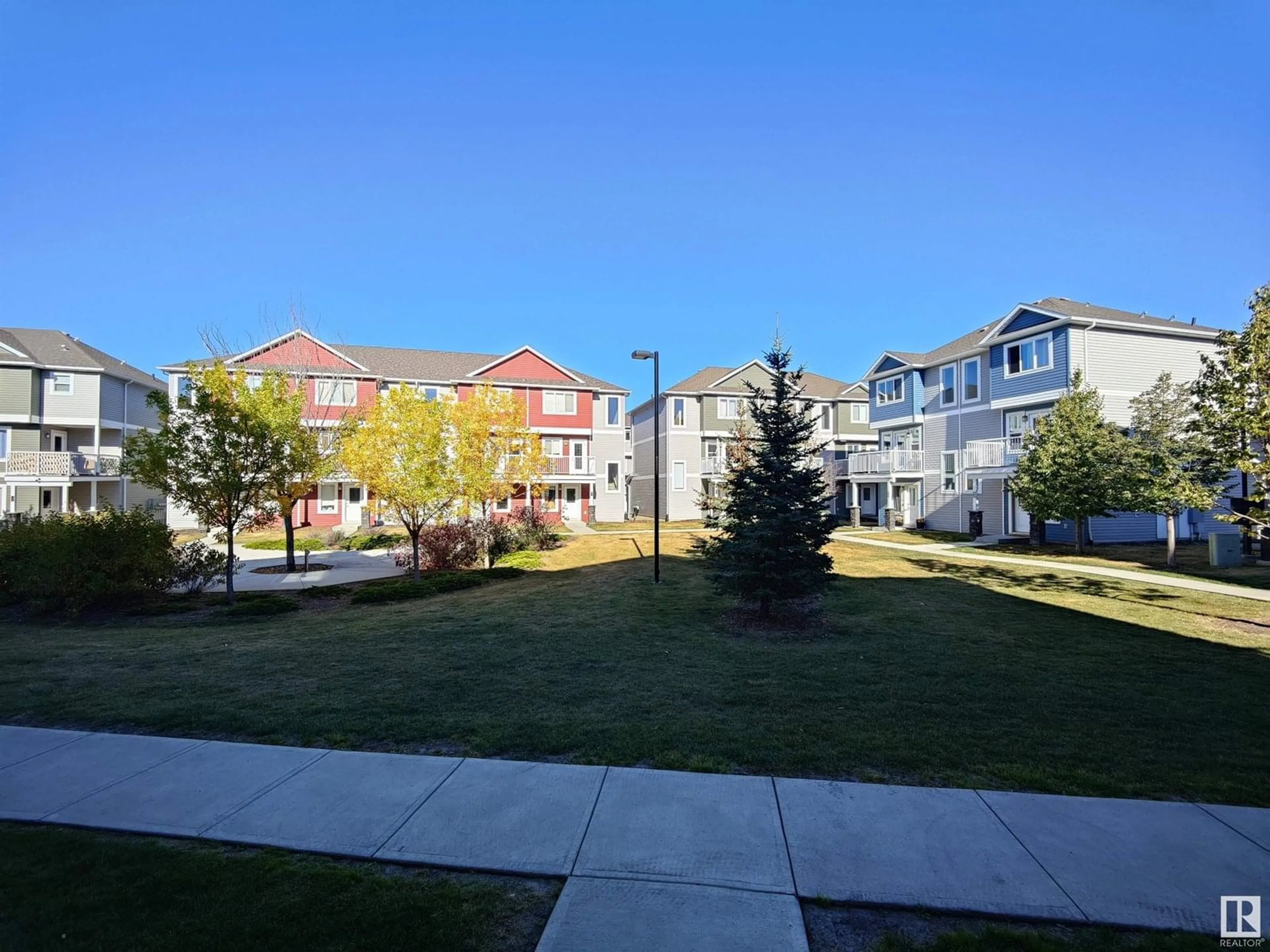 A pic from outside/outdoor area/front of a property/back of a property/a pic from drone, street for #46 - 1816 RUTHERFORD RD, Edmonton Alberta T6W2K6