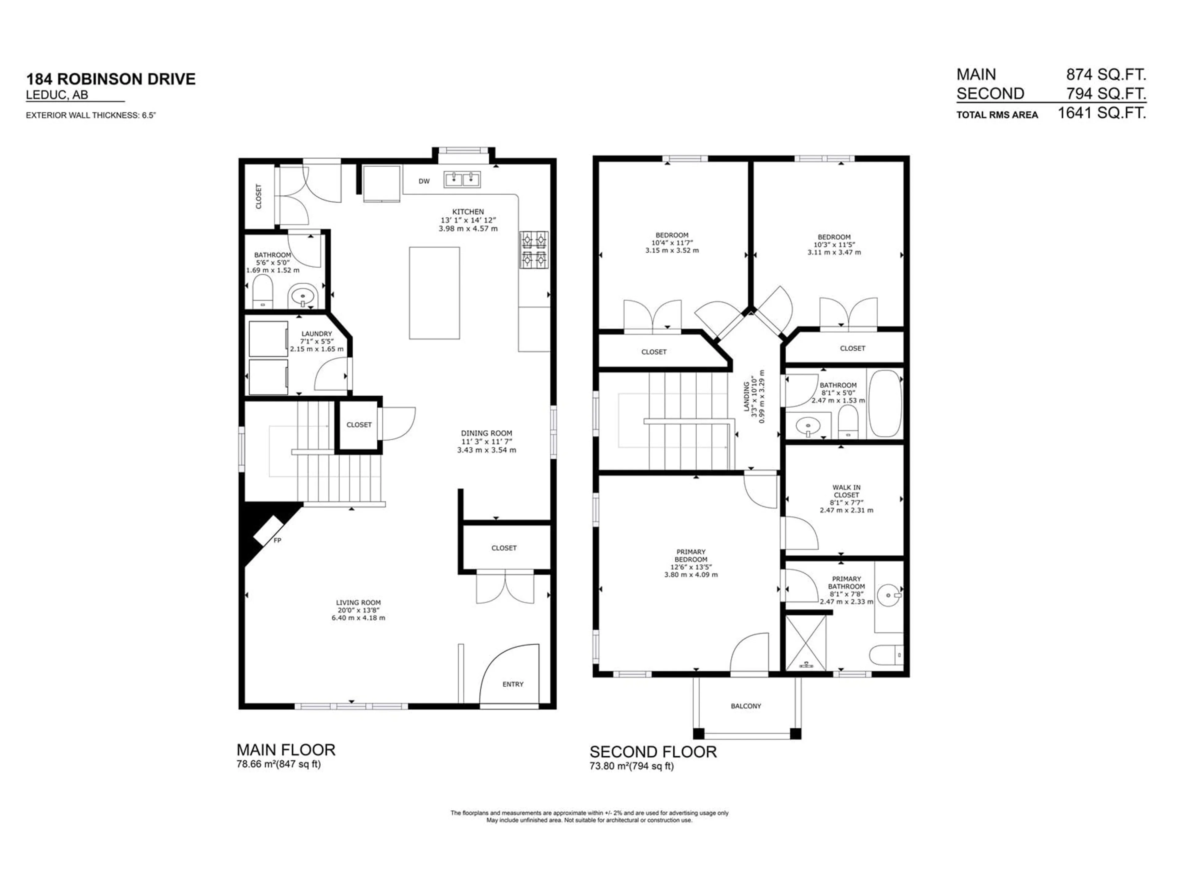 Floor plan for 184 ROBINSON DR, Leduc Alberta T9E1B1