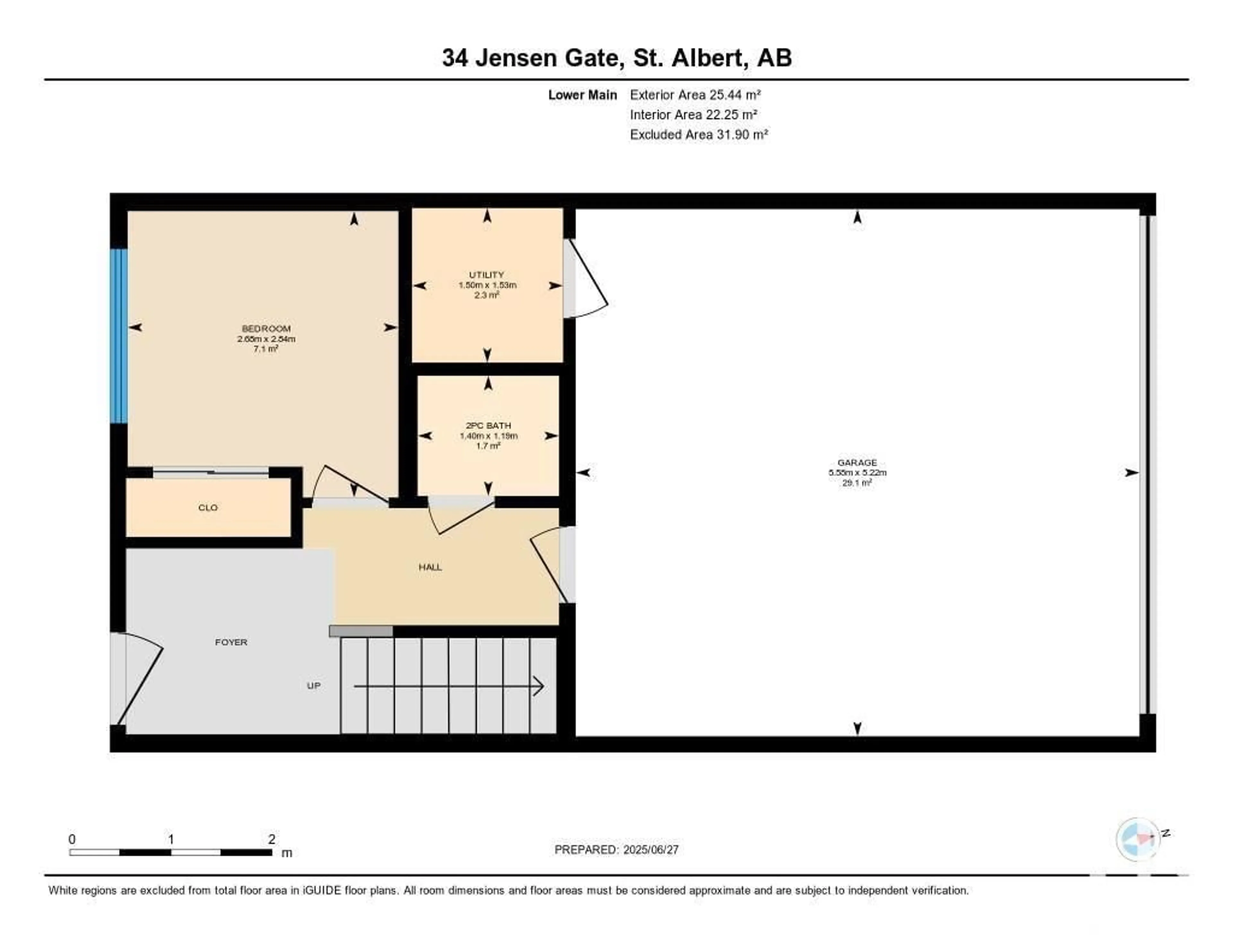 Floor plan for 34 JENSEN GA, St. Albert Alberta T8N7Y5