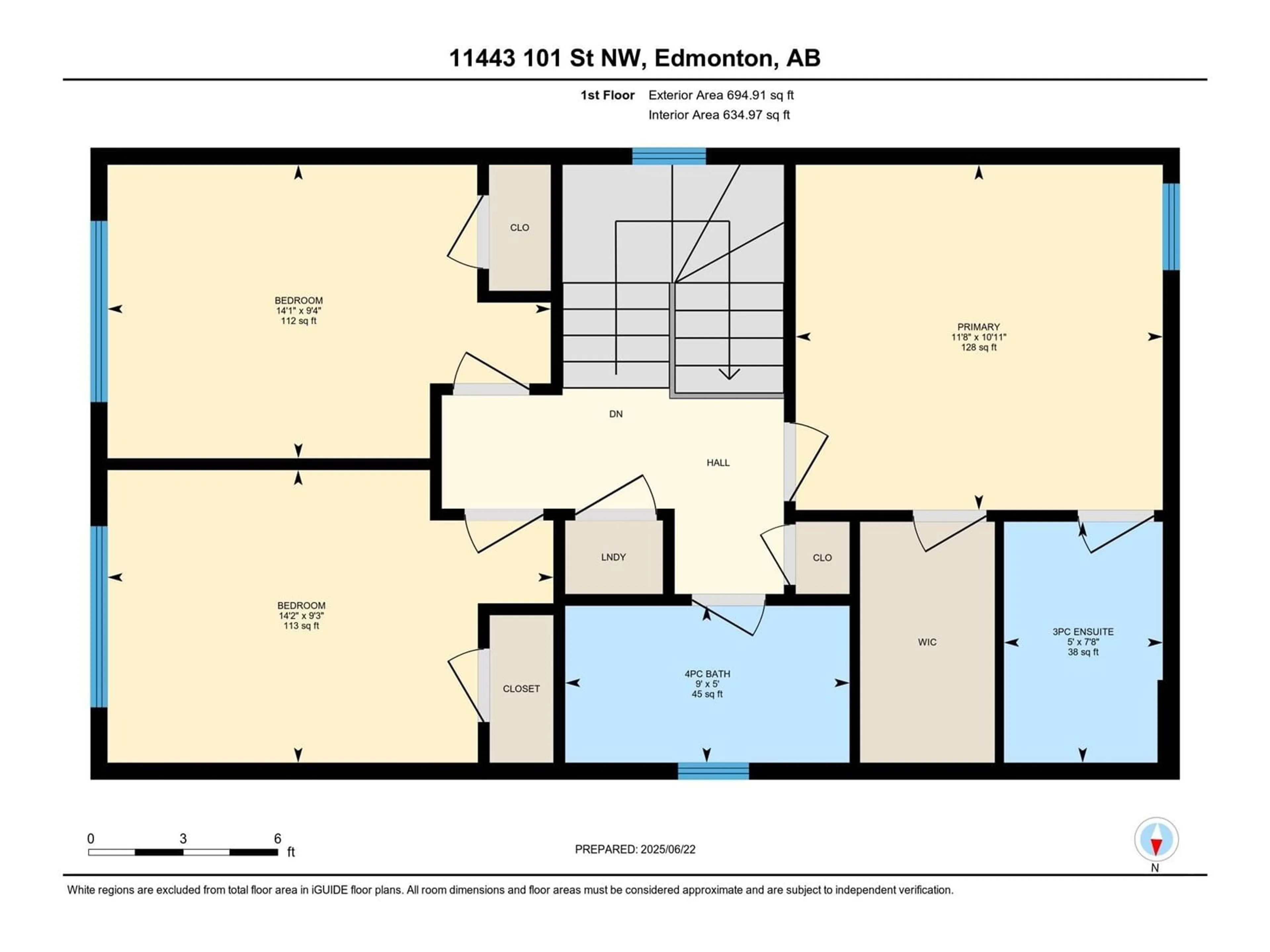 Floor plan for 11445 101 ST, Edmonton Alberta T5G2A9