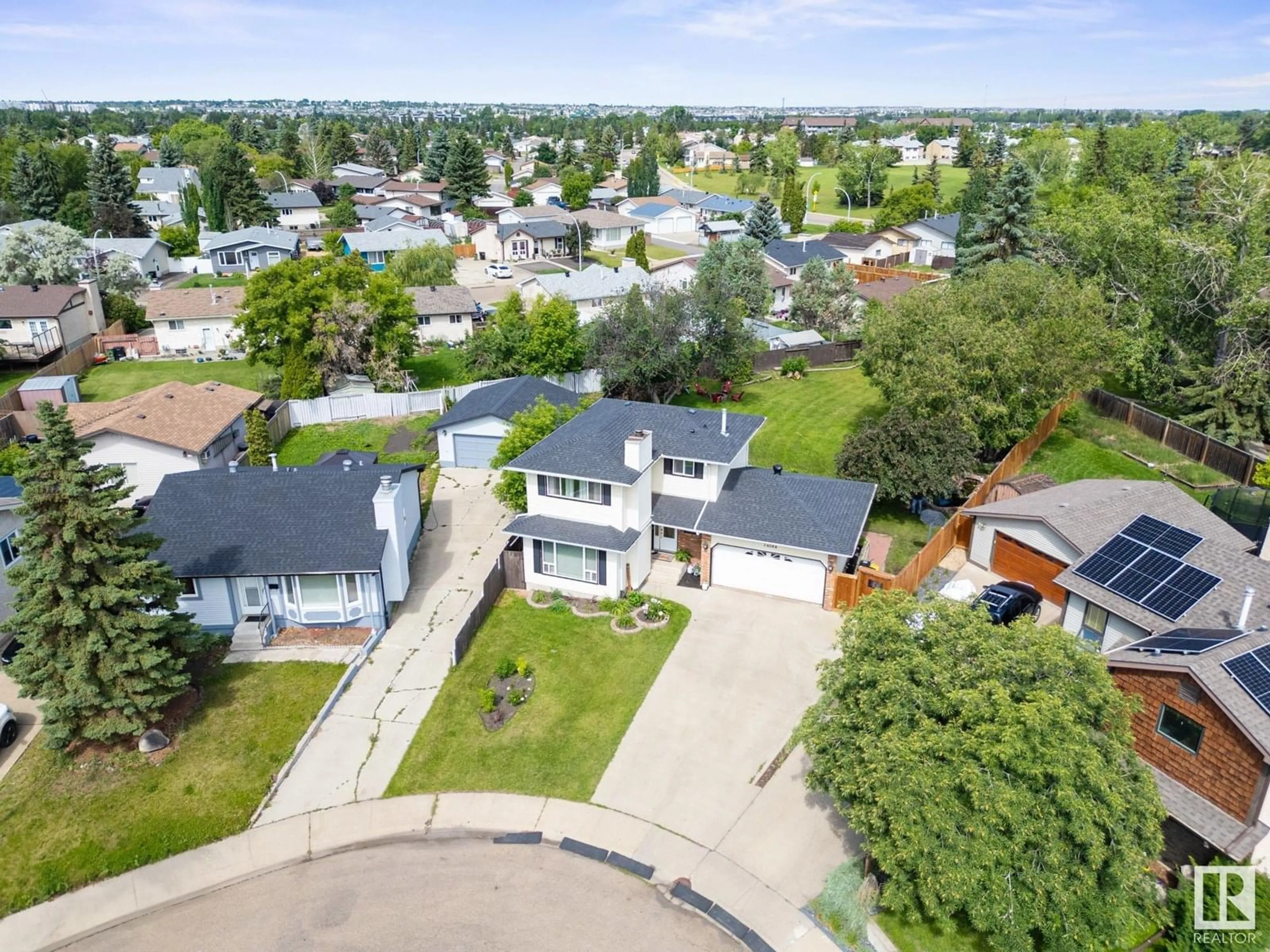 A pic from outside/outdoor area/front of a property/back of a property/a pic from drone, street for 14544 20 ST, Edmonton Alberta T5Y1V7