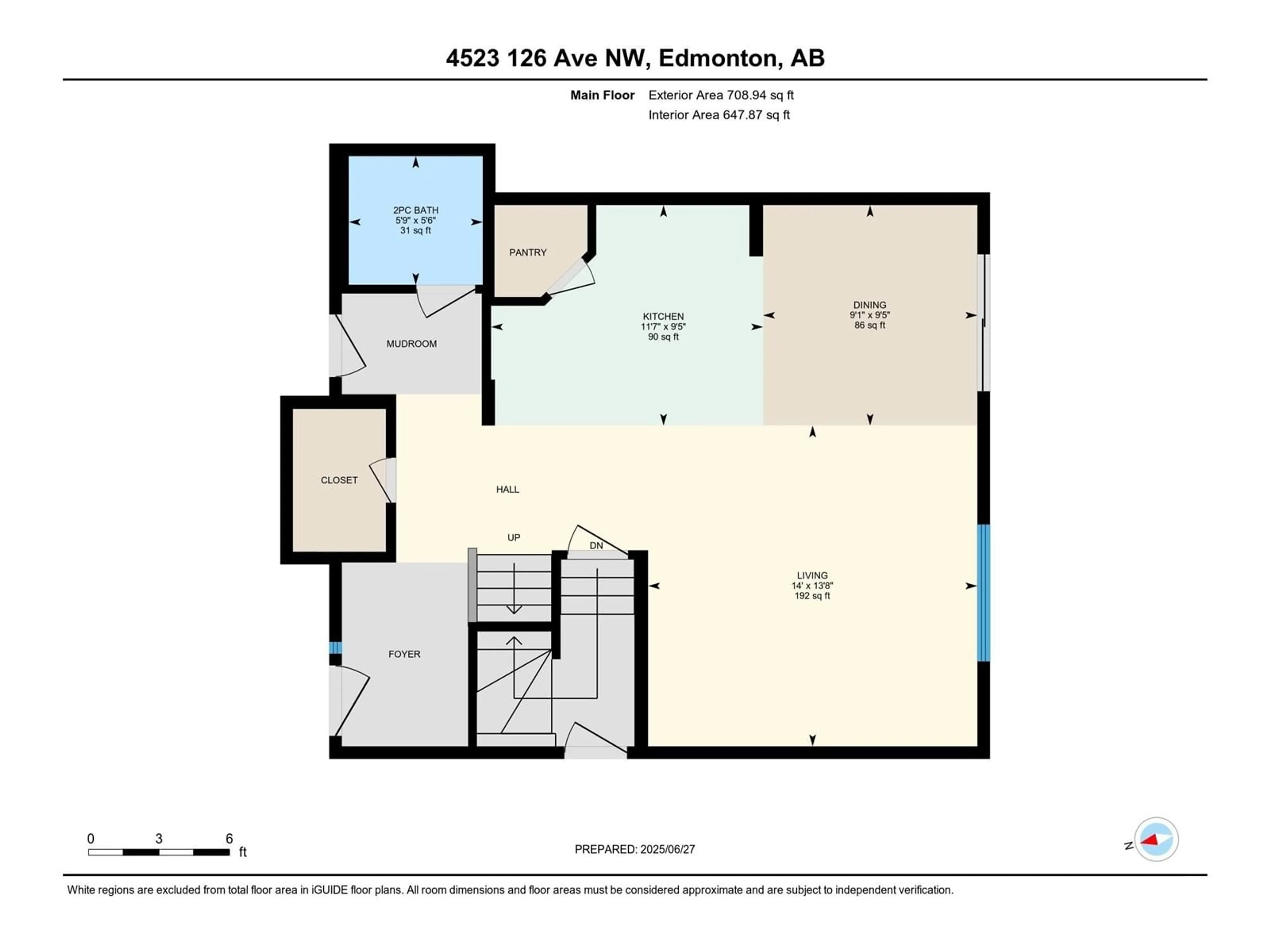 Floor plan for 4523 126 AV, Edmonton Alberta T5A1L3