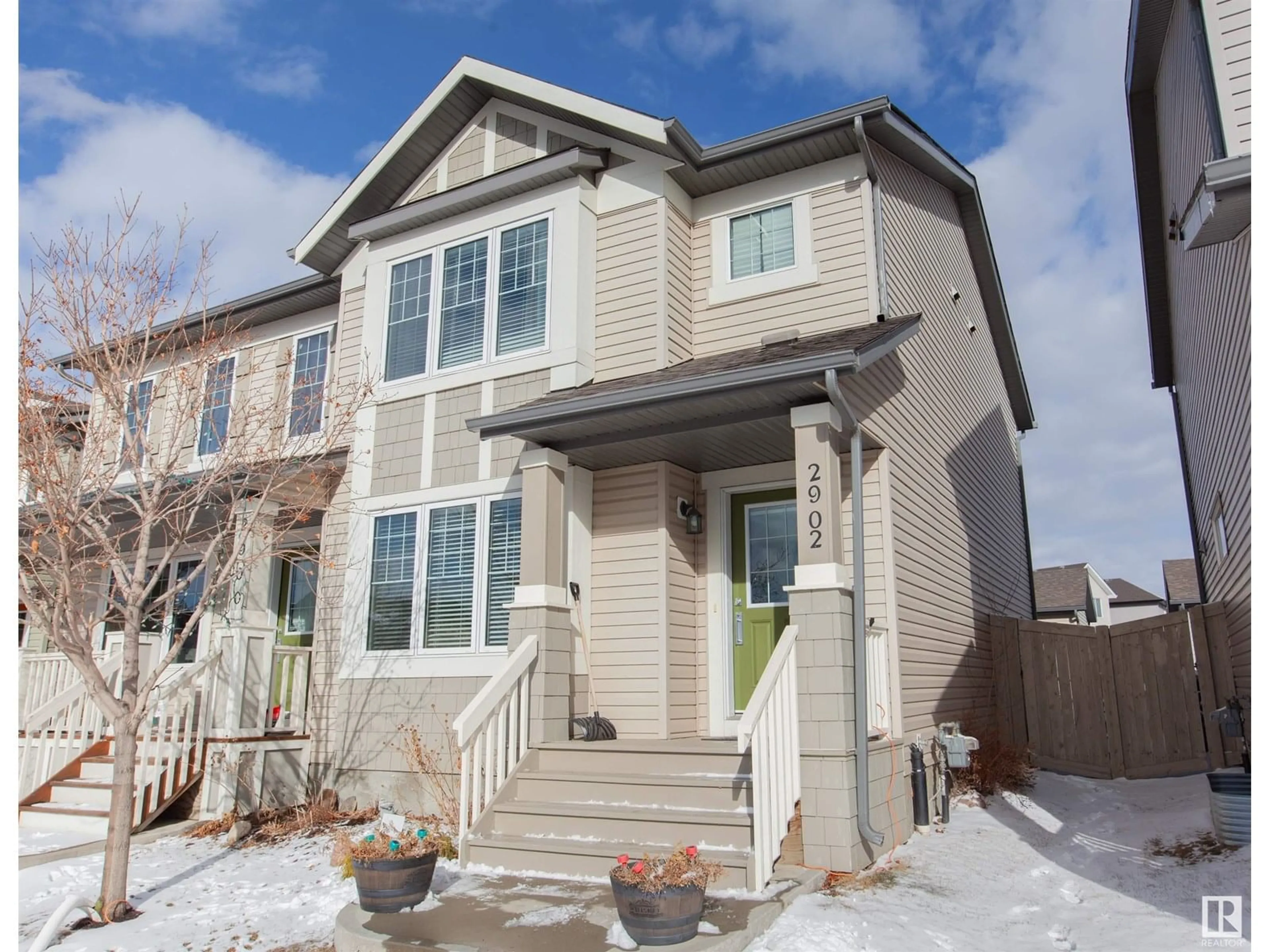 Home with vinyl exterior material, street for 2902 MAPLE WY, Edmonton Alberta T6T0T4