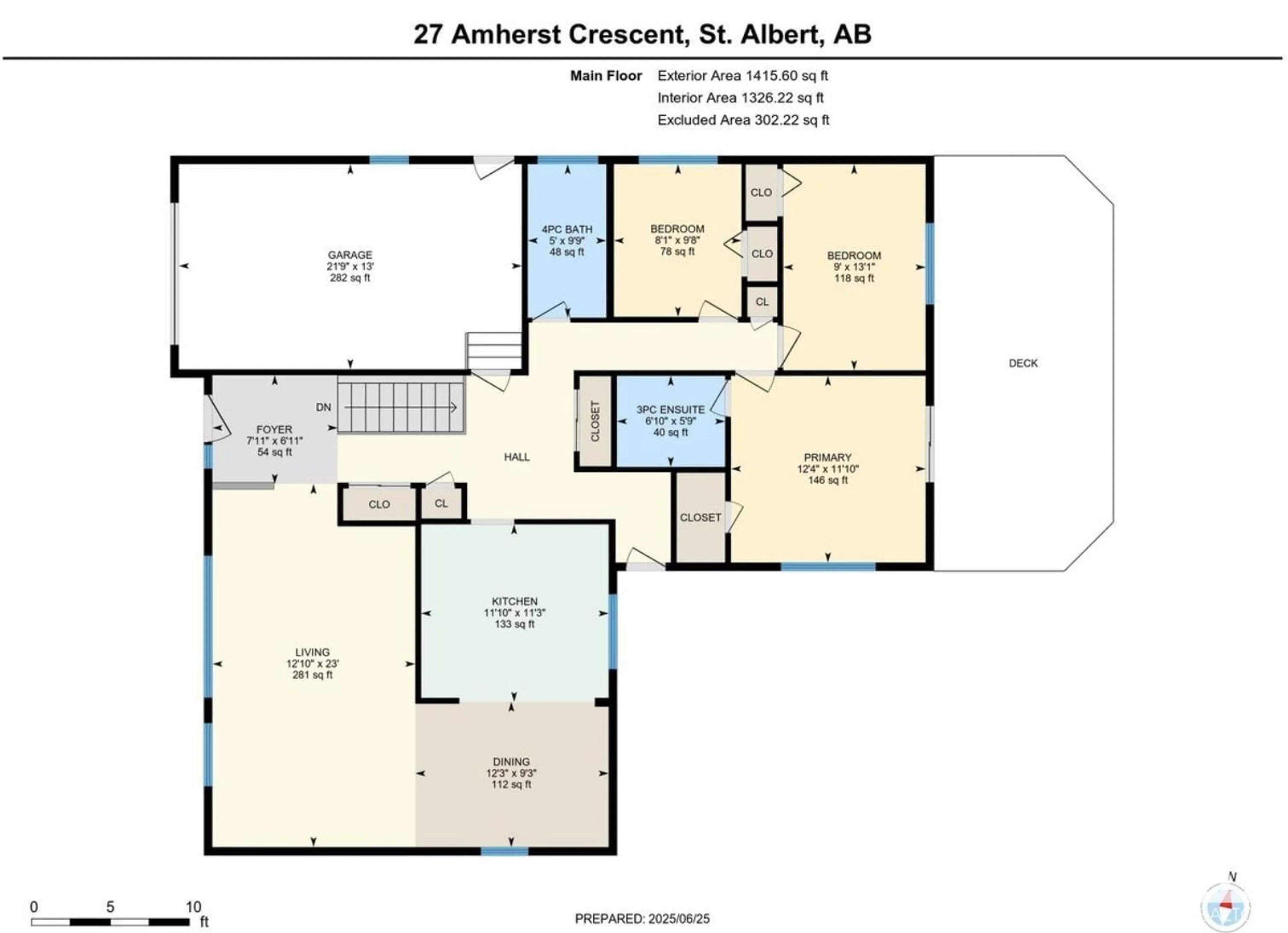 Floor plan for 27 AMHERST CR, St. Albert Alberta T8N2P7
