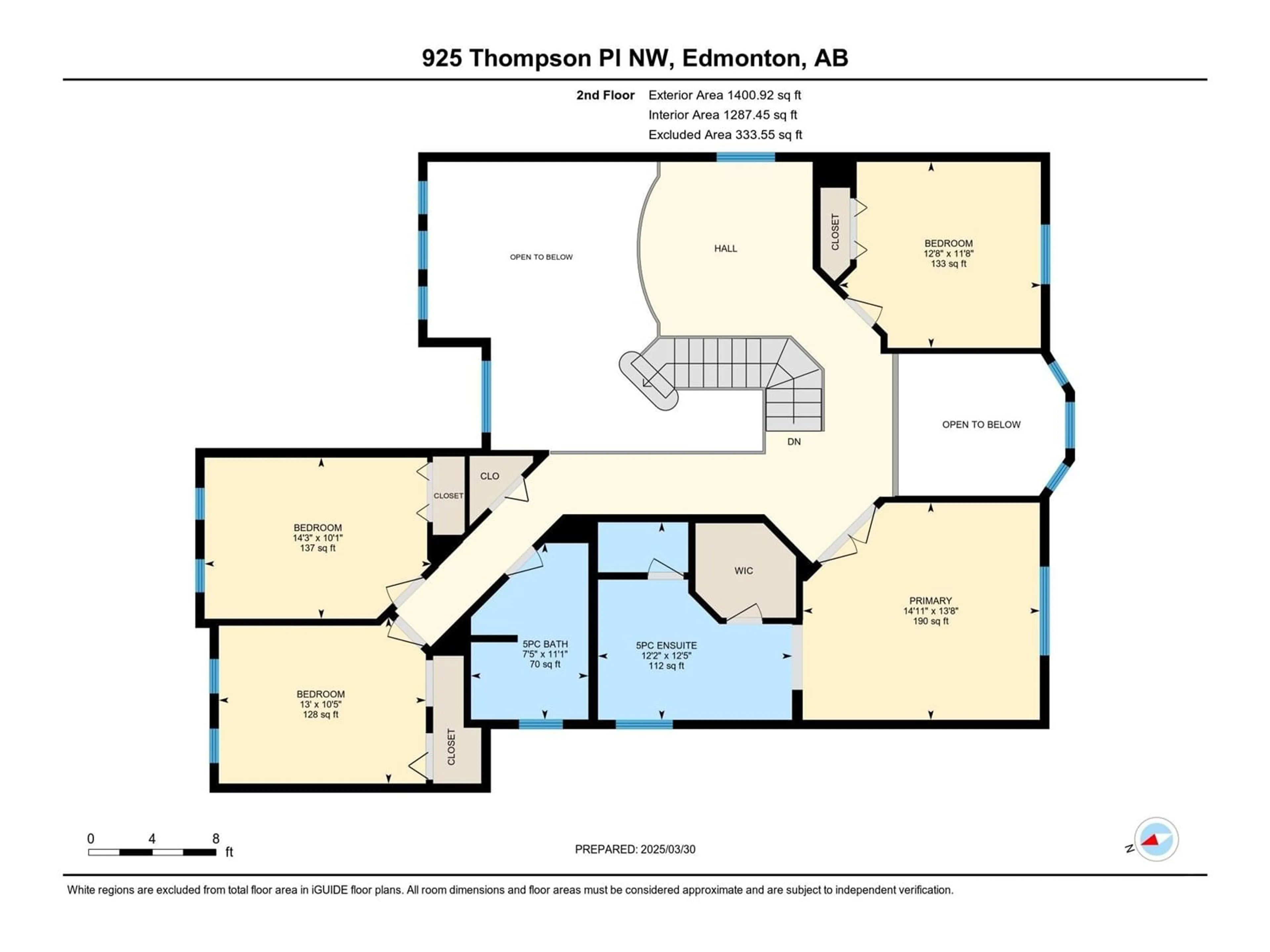 Floor plan for 925 THOMPSON PL, Edmonton Alberta T6R3K4