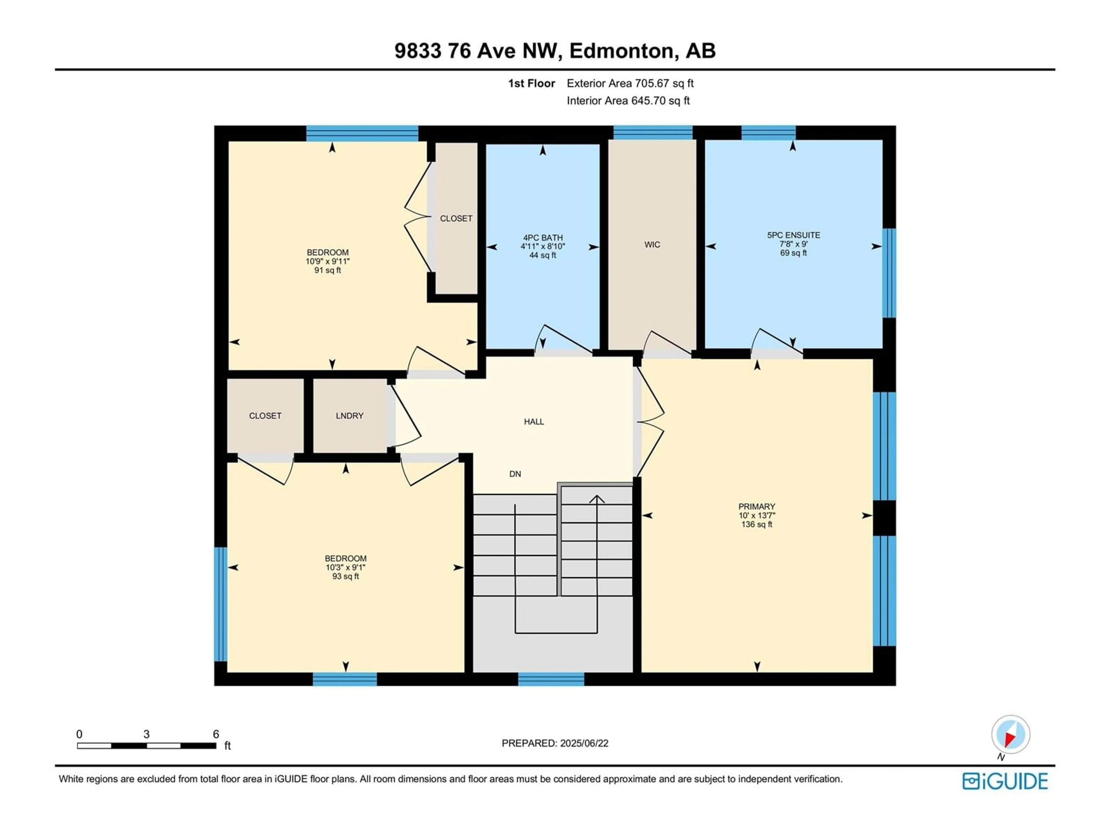 Floor plan for 9833 76 AV, Edmonton Alberta T6E1K6