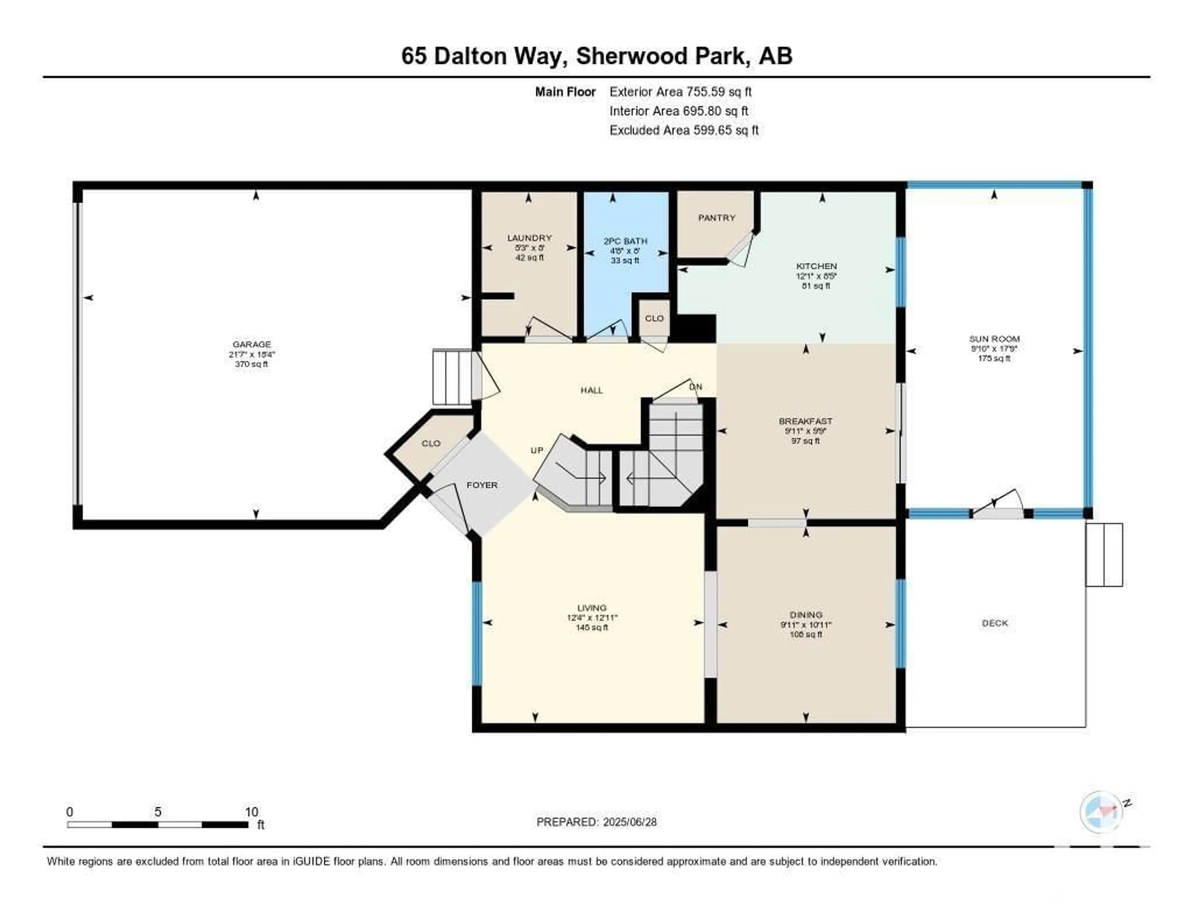 Floor plan for 65 DALTON WY, Sherwood Park Alberta T8H1T6