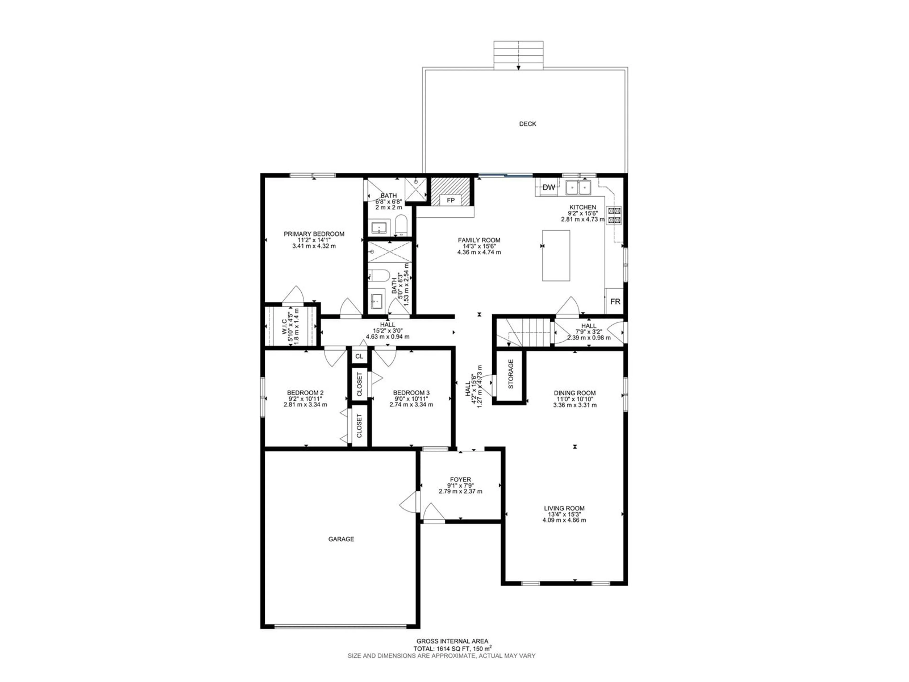 Floor plan for 18404 66 AV, Edmonton Alberta T5T2M2