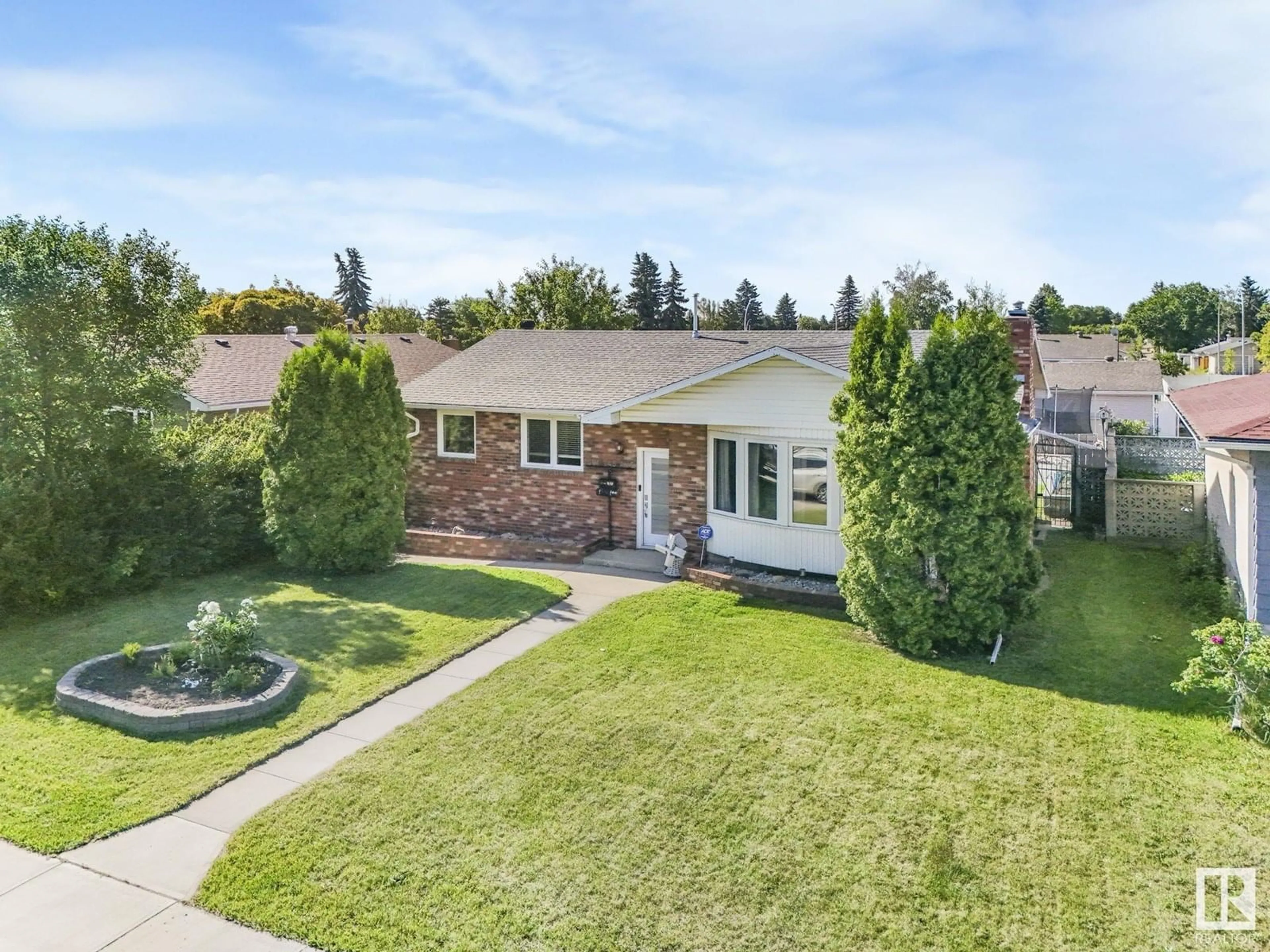 A pic from outside/outdoor area/front of a property/back of a property/a pic from drone, street for 7907 145 AV, Edmonton Alberta T5C2S8