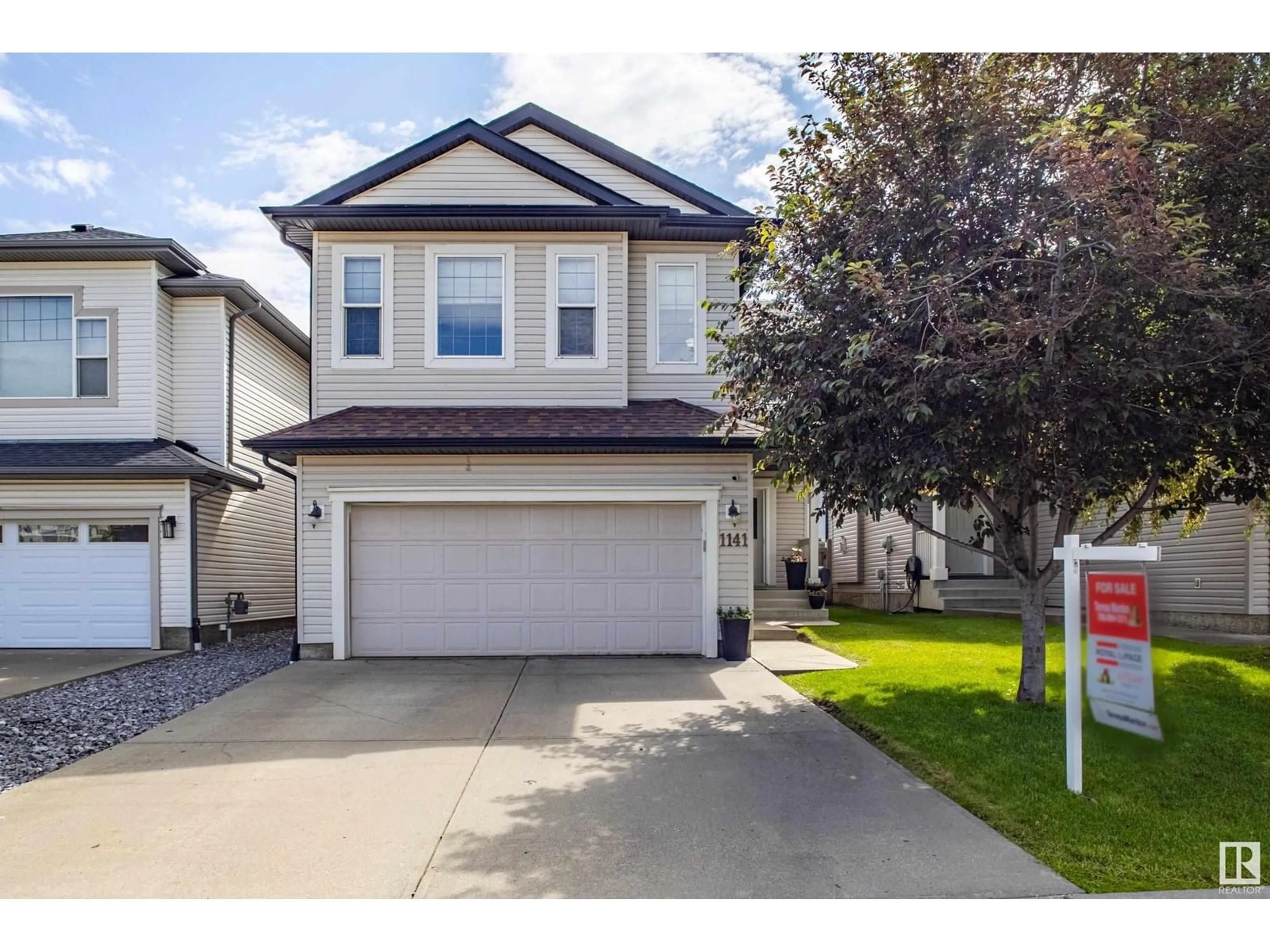 Home with vinyl exterior material, street for SW - 1141 MCALLISTER CO, Edmonton Alberta T6W1T9