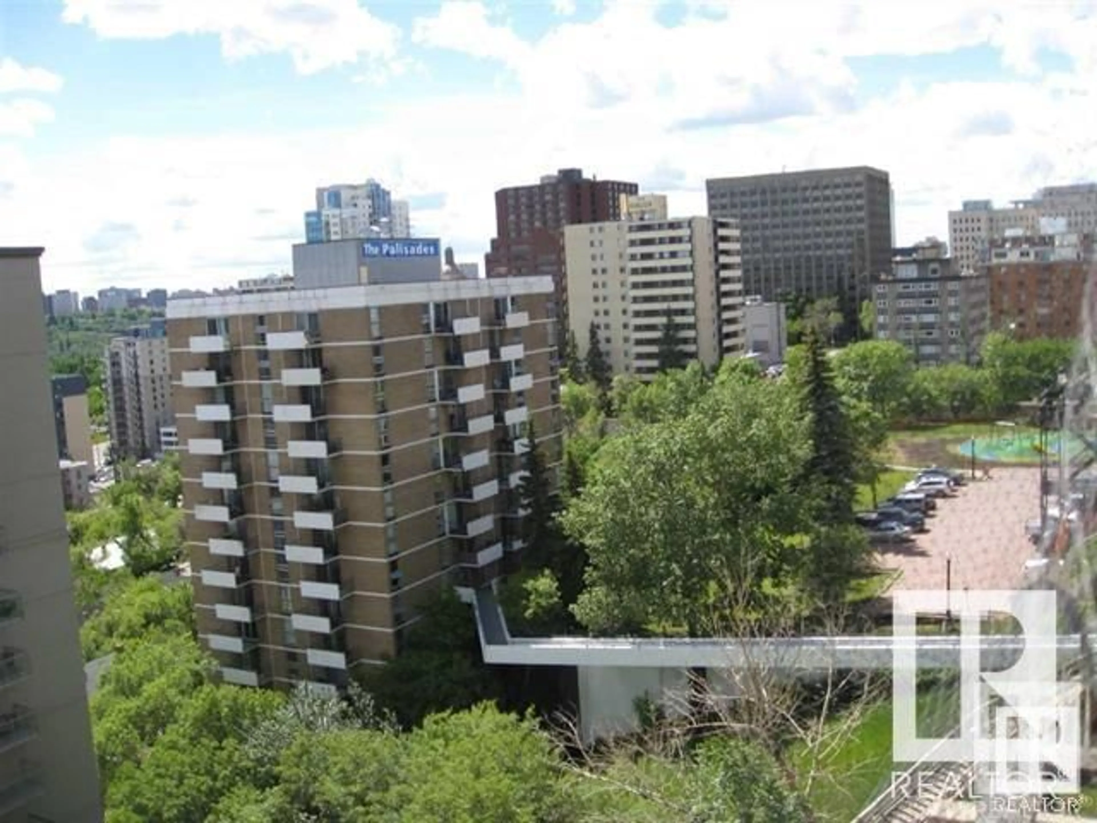 A pic from outside/outdoor area/front of a property/back of a property/a pic from drone, city buildings view from balcony for #807 - 9903 104 ST, Edmonton Alberta T5K0E4