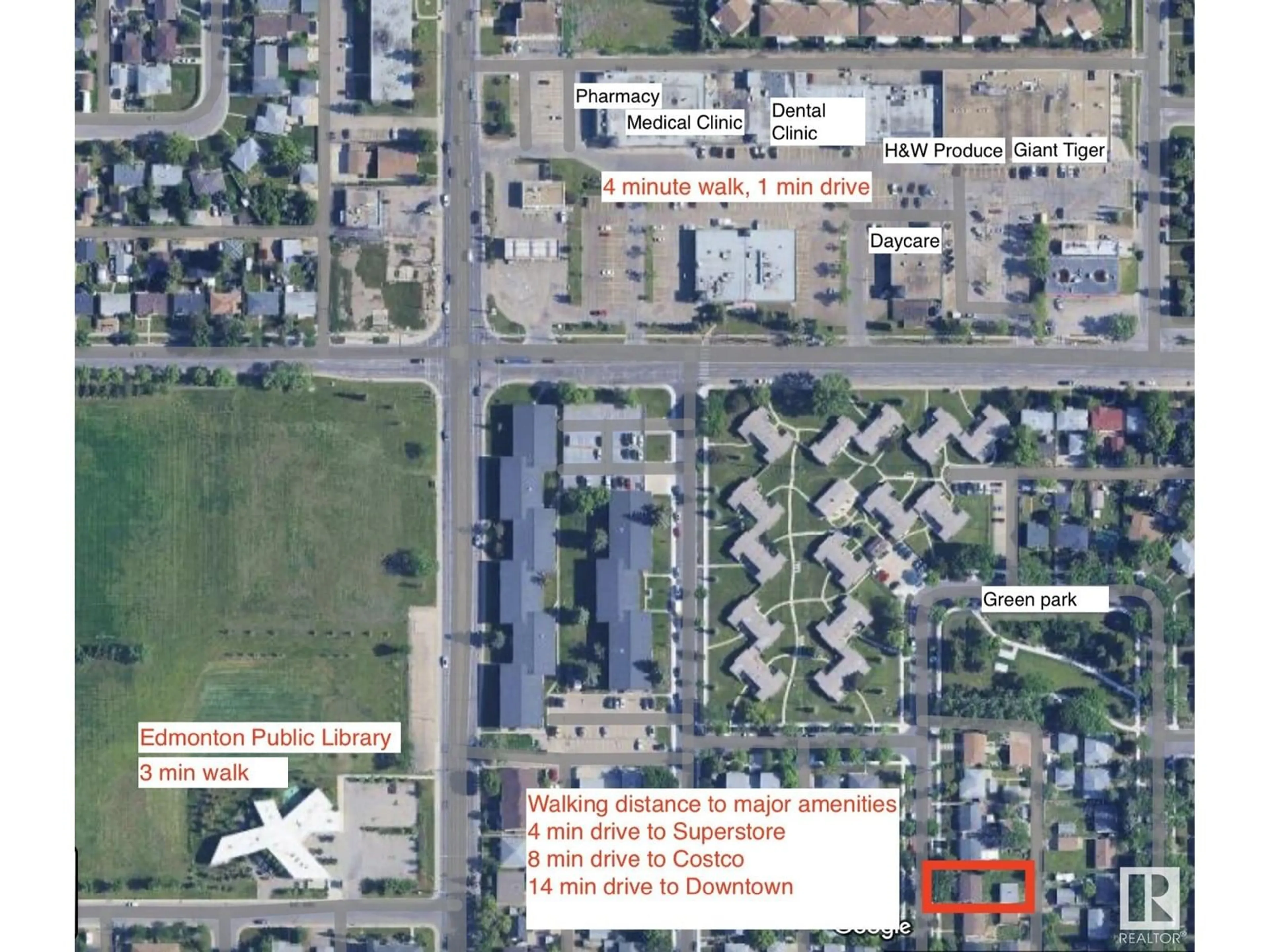 Picture of a map for 13027 125 ST NW, Edmonton Alberta T5L0V5