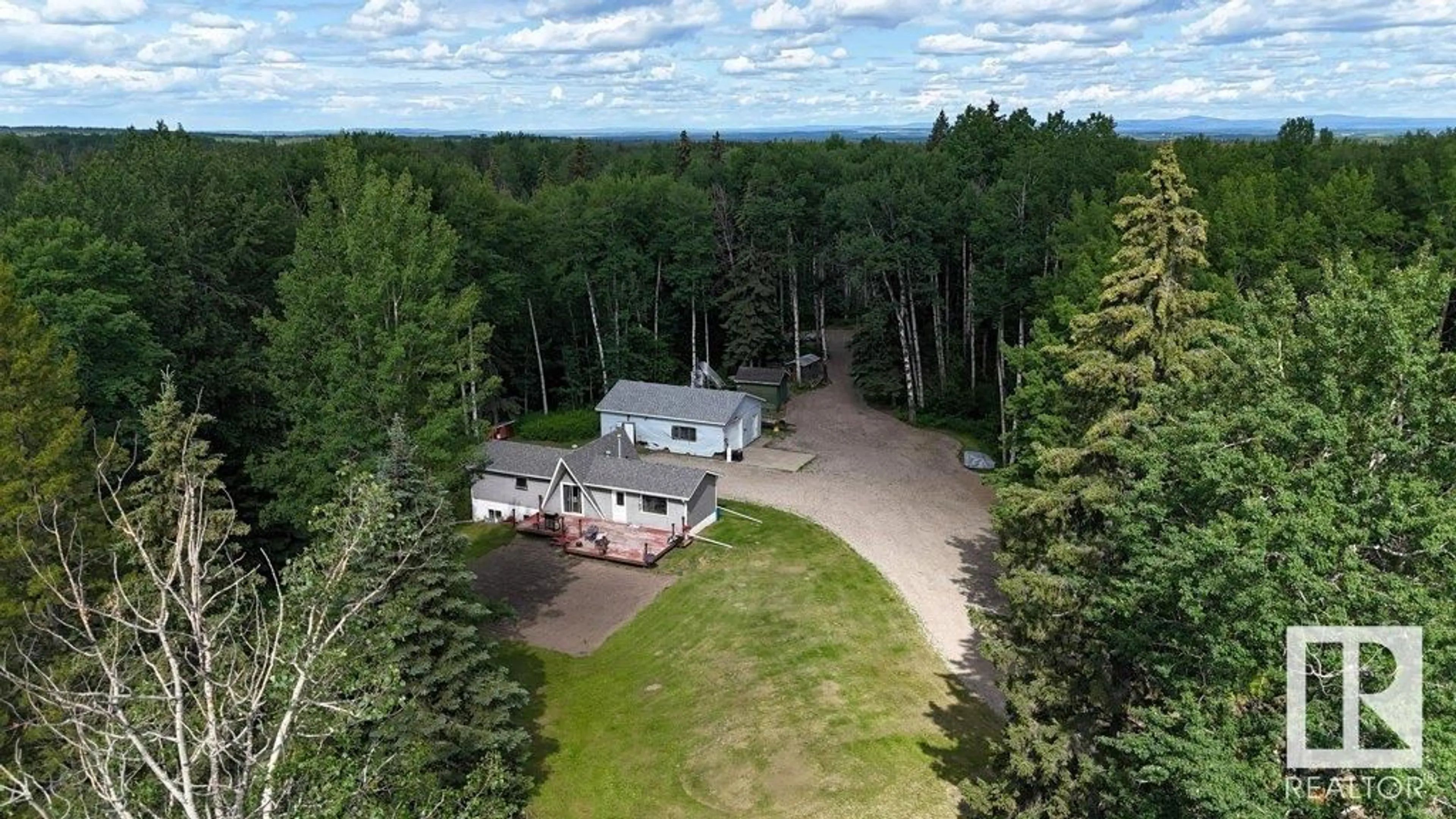 A pic from outside/outdoor area/front of a property/back of a property/a pic from drone, forest/trees view for 53516 RANGE ROAD 154, Rural Yellowhead Alberta T7E3G9