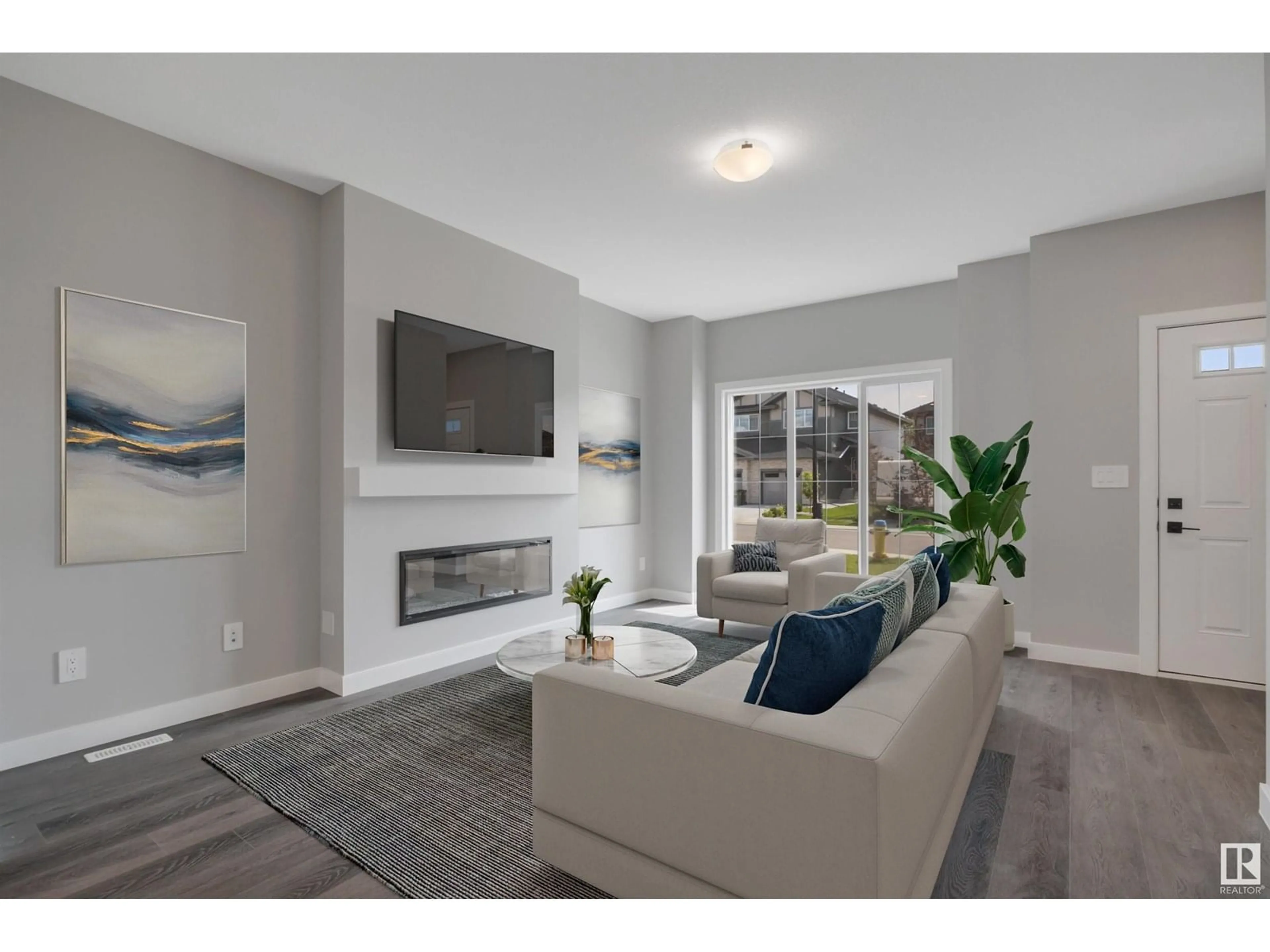 Living room with furniture, unknown for 856 NORTHERN HARRIER LN, Edmonton Alberta T5S0P8